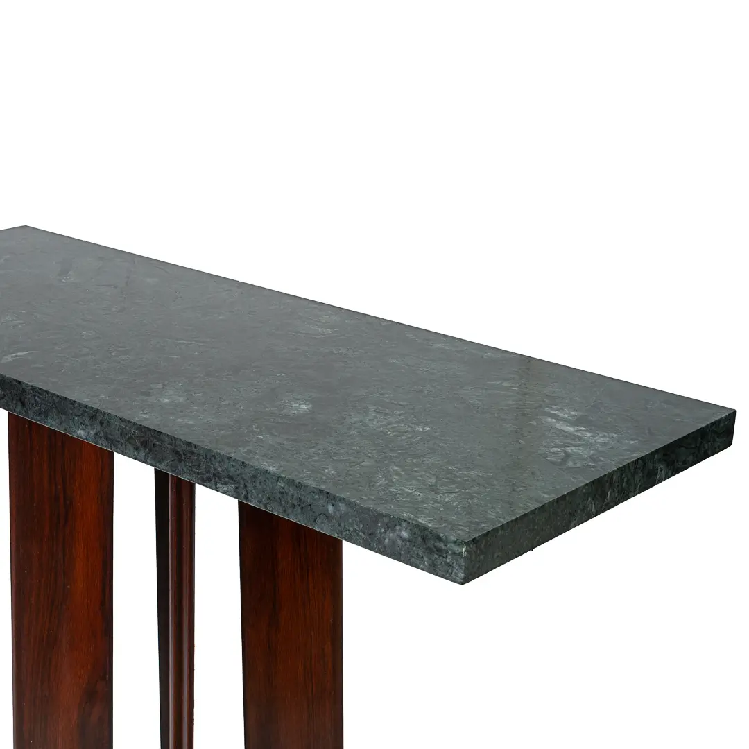 Pair of Dassi "verde alpi" Marble and Rosewood Console Tables, 1940 — photo 11