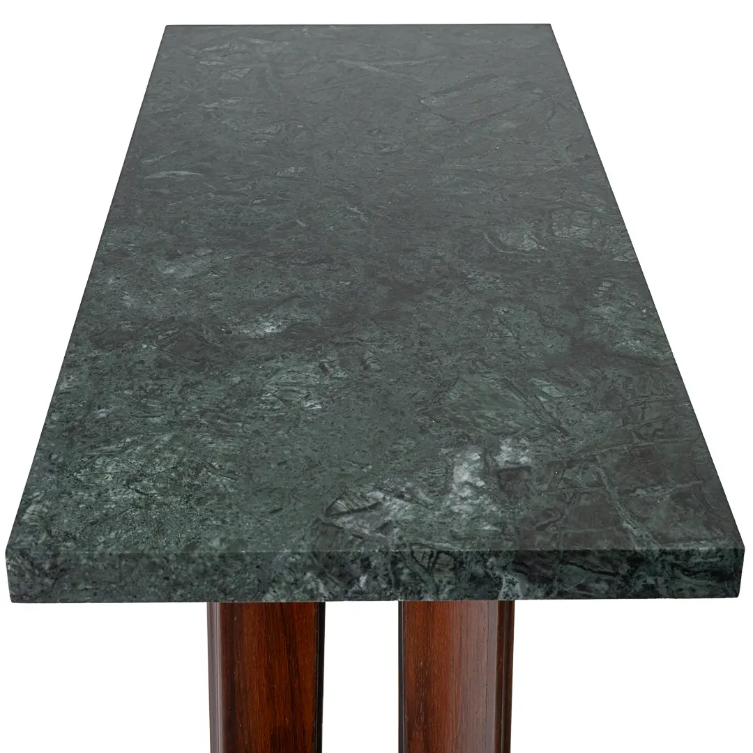 Pair of Dassi "verde alpi" Marble and Rosewood Console Tables, 1940 — photo 9