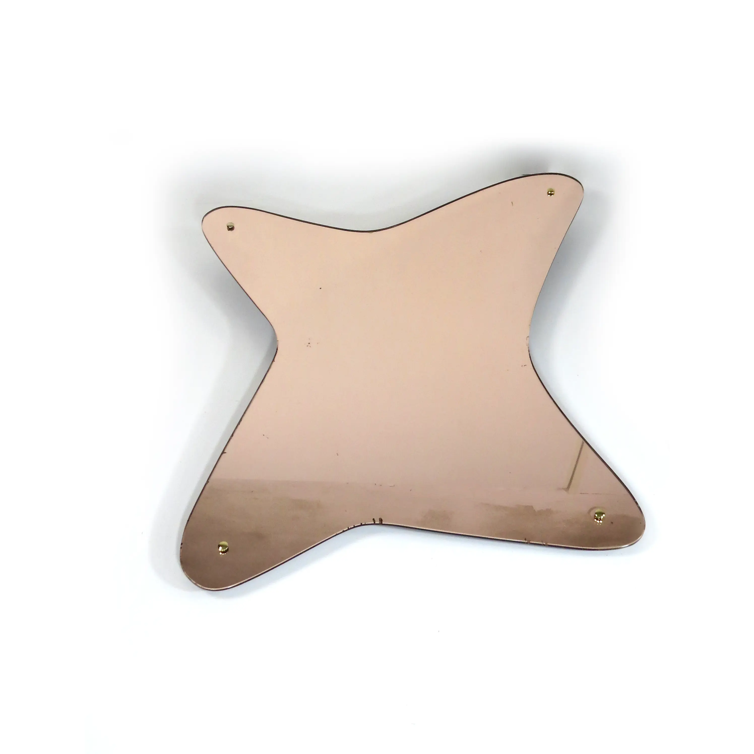 Rare Large Italian Pink Wall Mirror, Irregular Shape, circa 1950 — Unknown