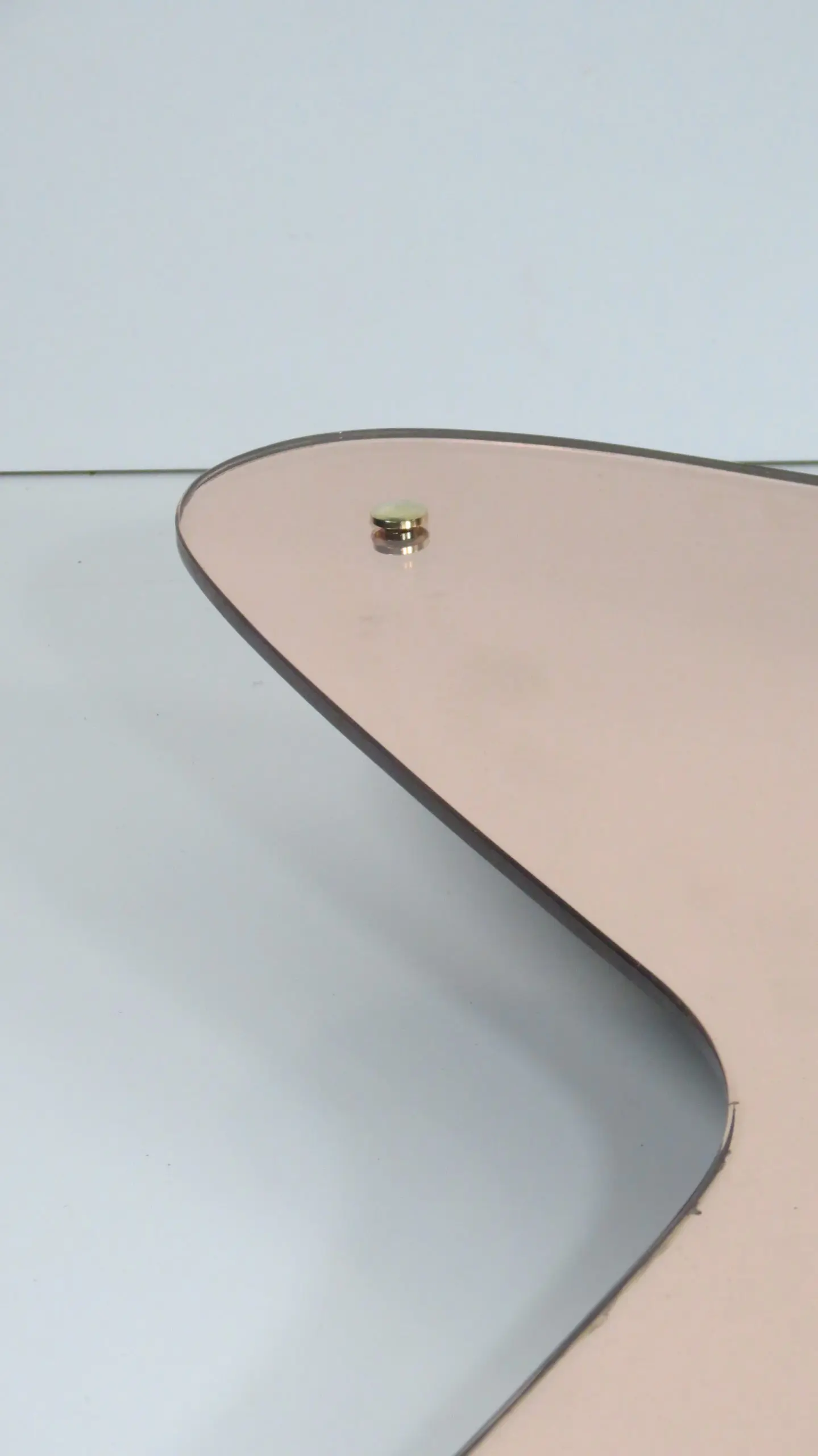 Rare Large Italian Pink Wall Mirror, Irregular Shape, circa 1950 — photo 9