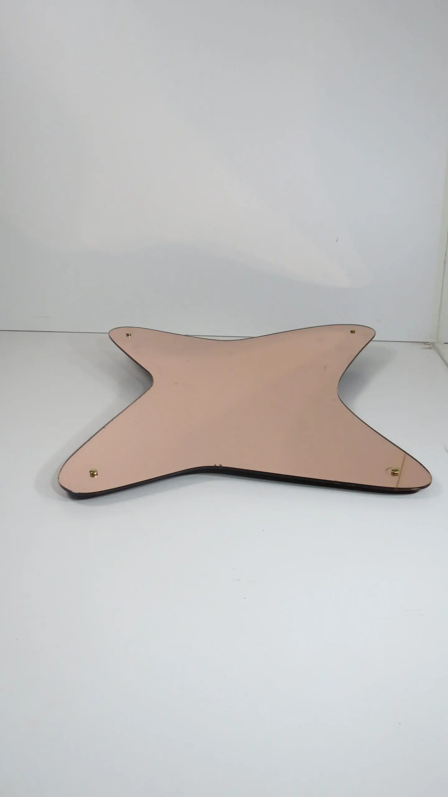 Rare Large Italian Pink Wall Mirror, Irregular Shape, circa 1950 — photo 4