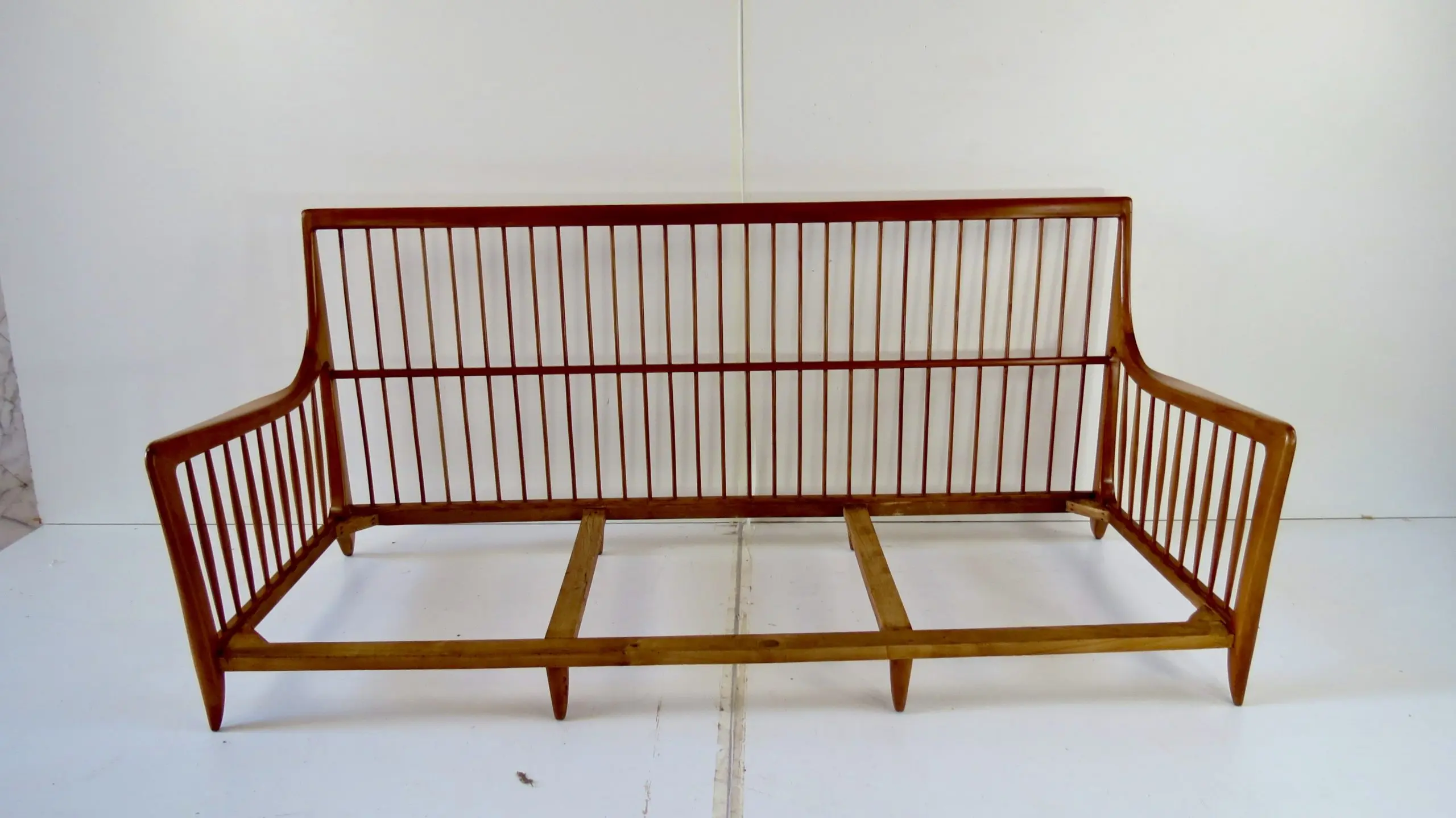 Rare Large Paolo Buffa Cherrywood Green Sofa, 1942 — photo 15