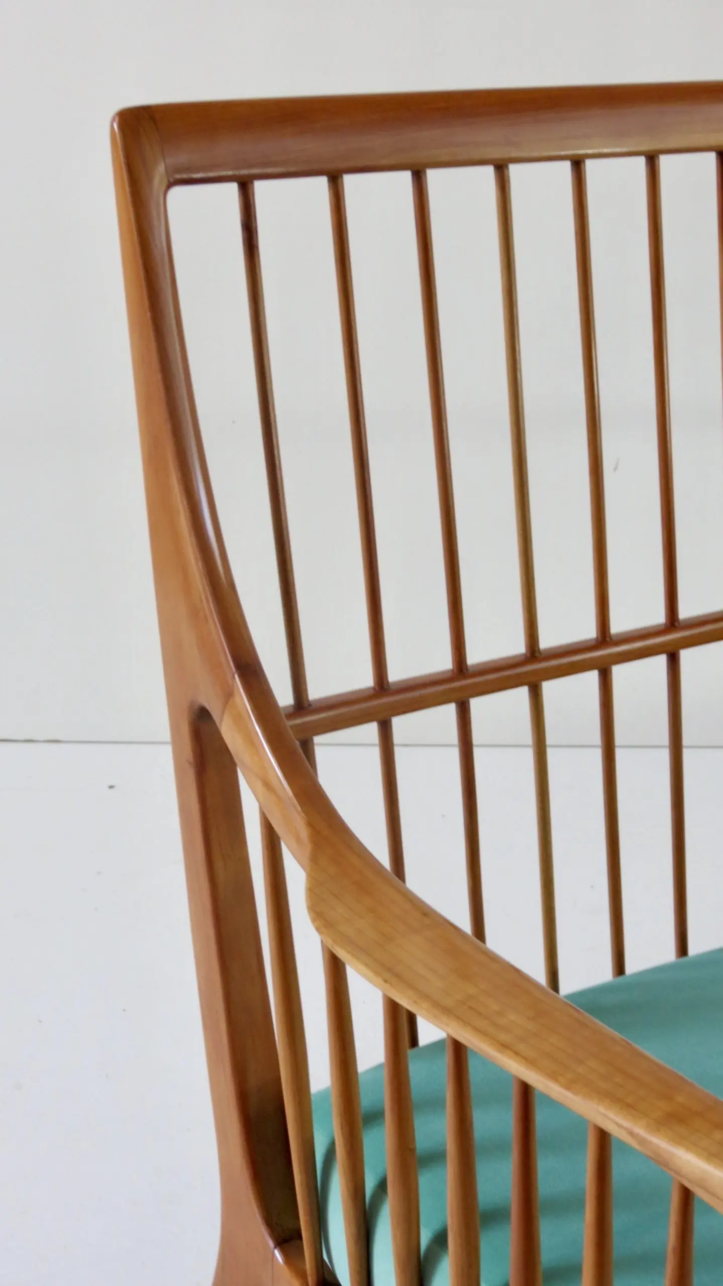 Rare Large Paolo Buffa Cherrywood Green Sofa, 1942 — photo 14