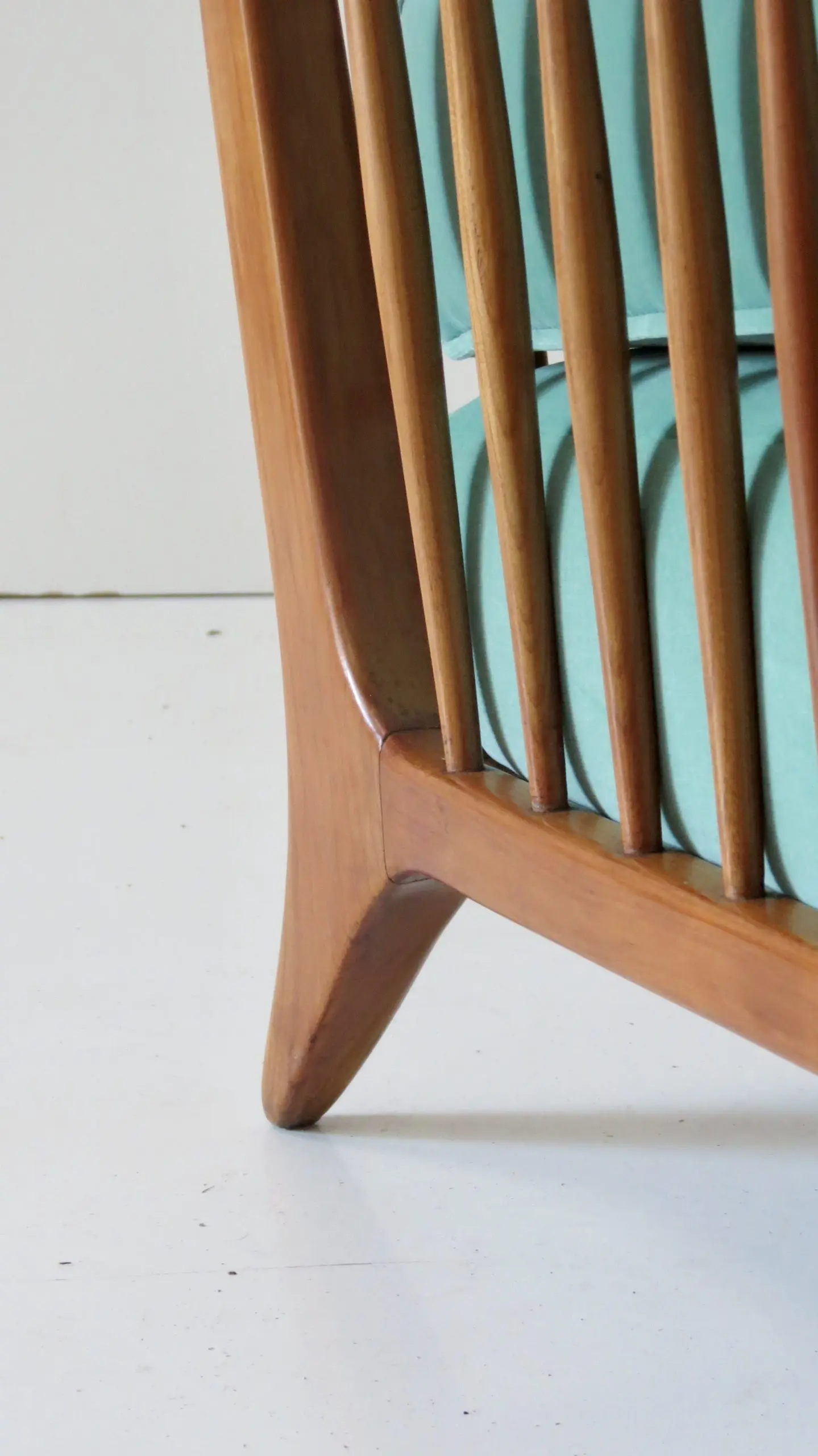 Rare Large Paolo Buffa Cherrywood Green Sofa, 1942 — image 2