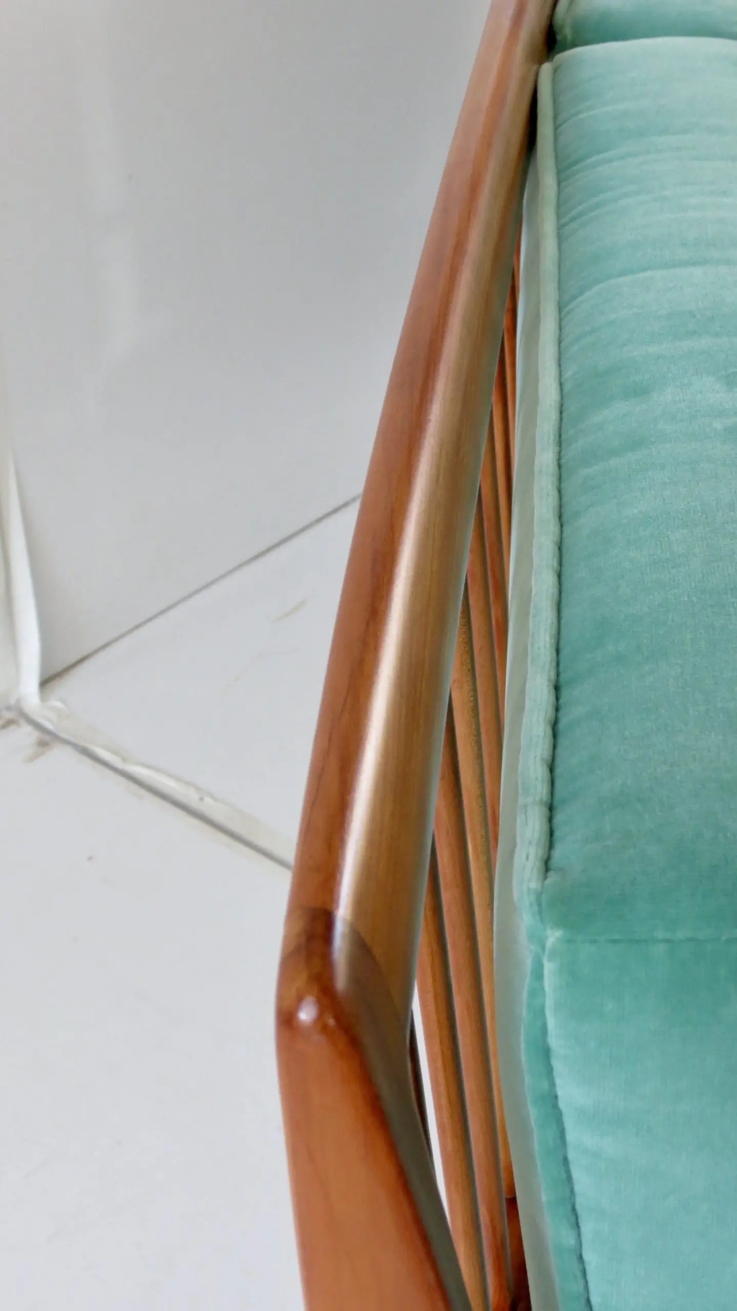 Rare Large Paolo Buffa Cherrywood Green Sofa, 1942 — photo 12