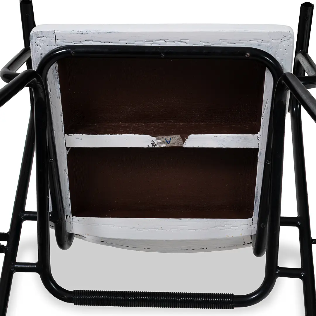 Set of 12 Attr. Studio BBPR Armchairs Withe Laquered Wood Torino 1945 — photo 9