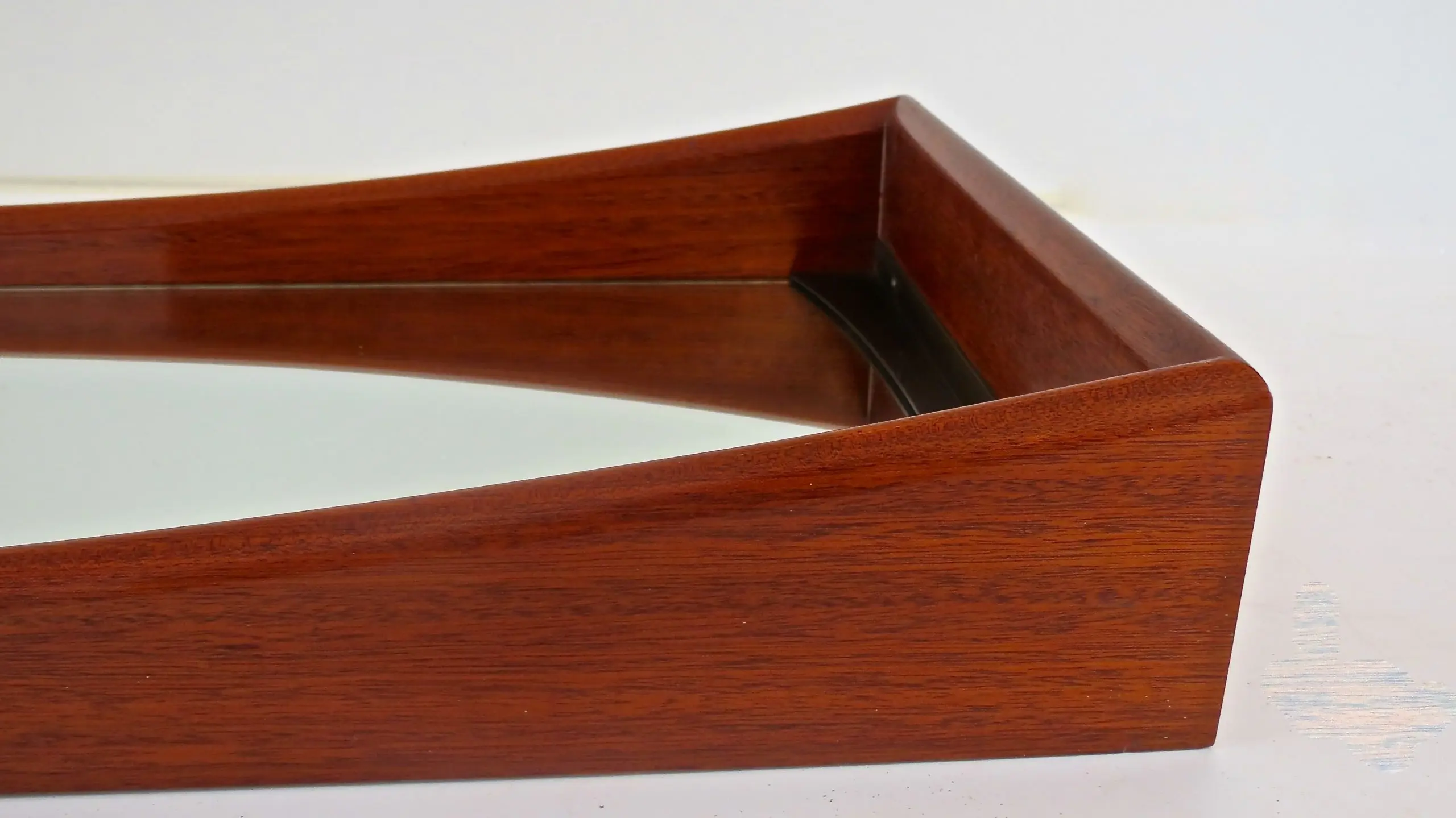 Pair of Walnut Ico Parisi Curved Wall Mirrors, 1950 — photo 14