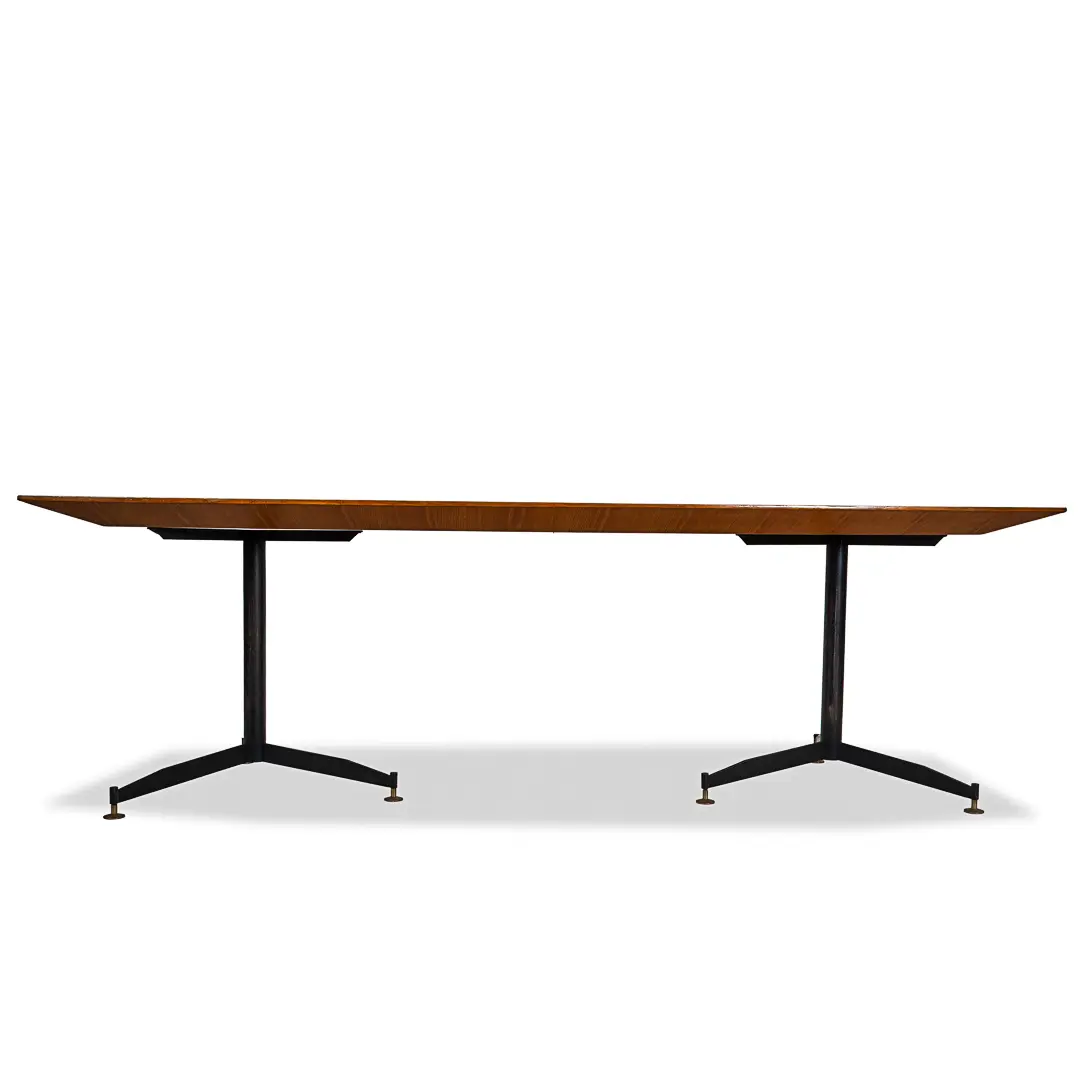 Gio Ponti Large Walnut Diamond Table from San Francesco Fopponino Milan, 1961 — photo 11