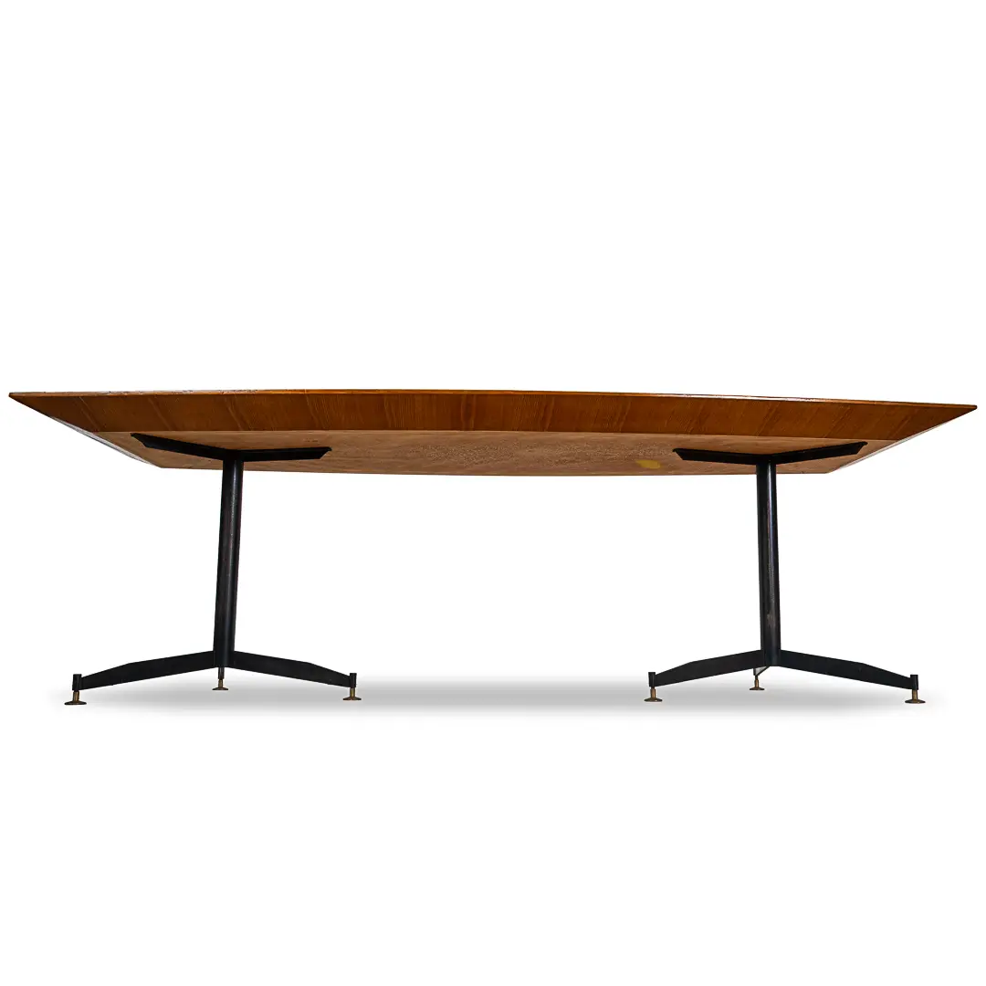 Gio Ponti Large Walnut Diamond Table from San Francesco Fopponino Milan, 1961 — image 2