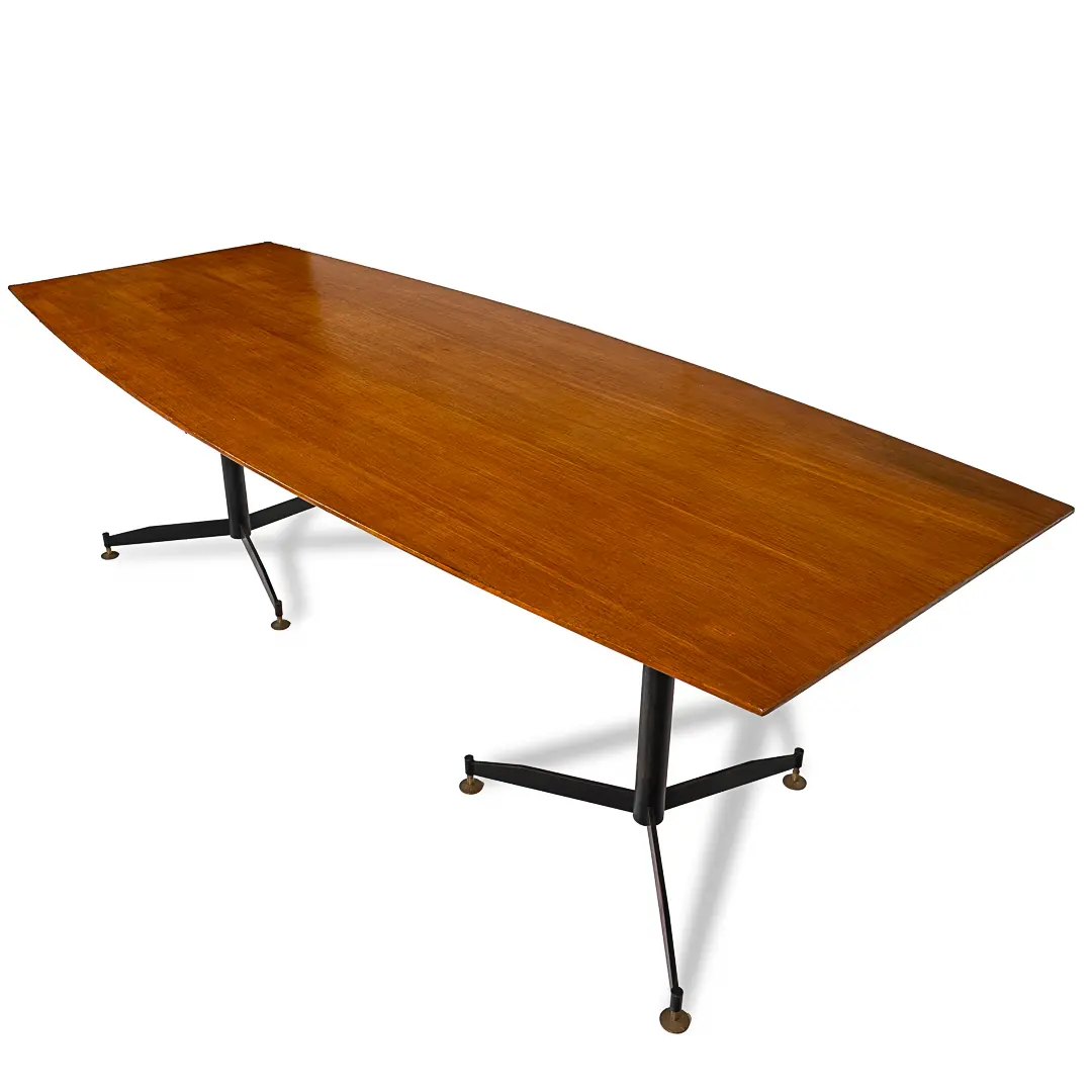 Gio Ponti Large Walnut Diamond Table from San Francesco Fopponino Milan, 1961 — photo 5