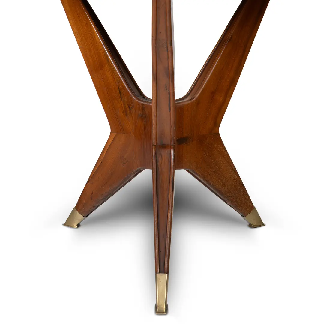 Ico Parisi Round Walnut Dining Table, Three Feet, 1950 — photo 6