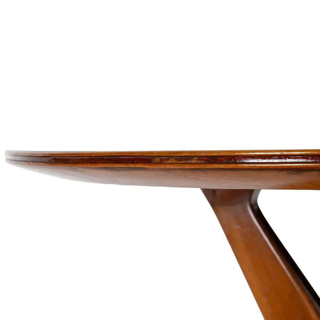 Ico Parisi Round Walnut Dining Table, Three Feet, 1950 — photo 11