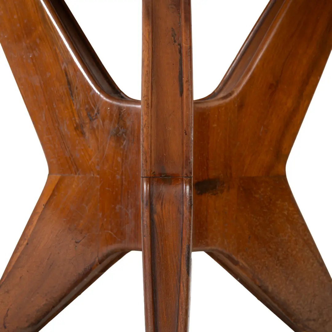 Ico Parisi Round Walnut Dining Table, Three Feet, 1950 — photo 7