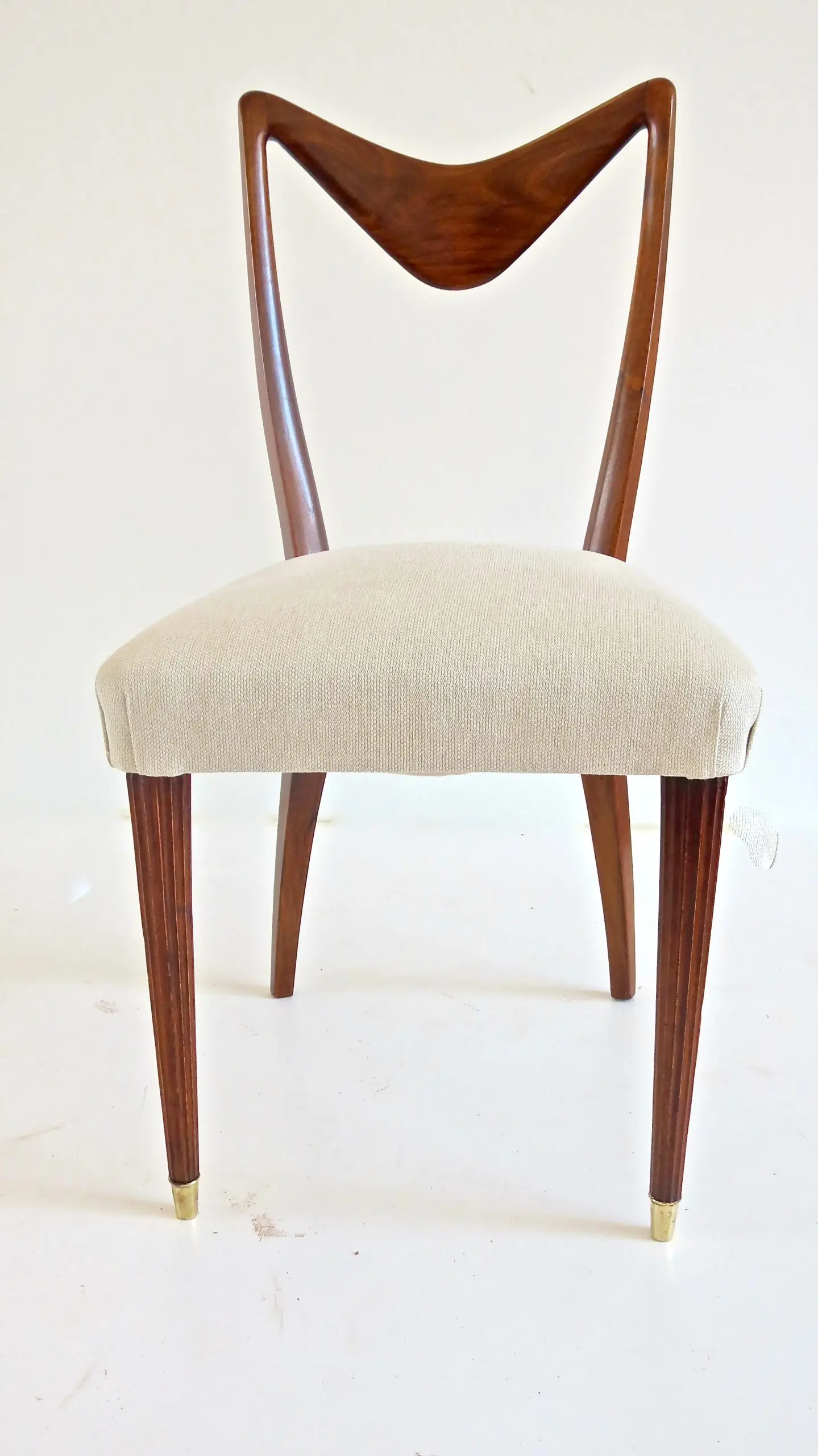 Set of Seven Walnut Dining Room Chairs by Arch, Carlo Enrico Rava, Milano, 1940 — photo 6