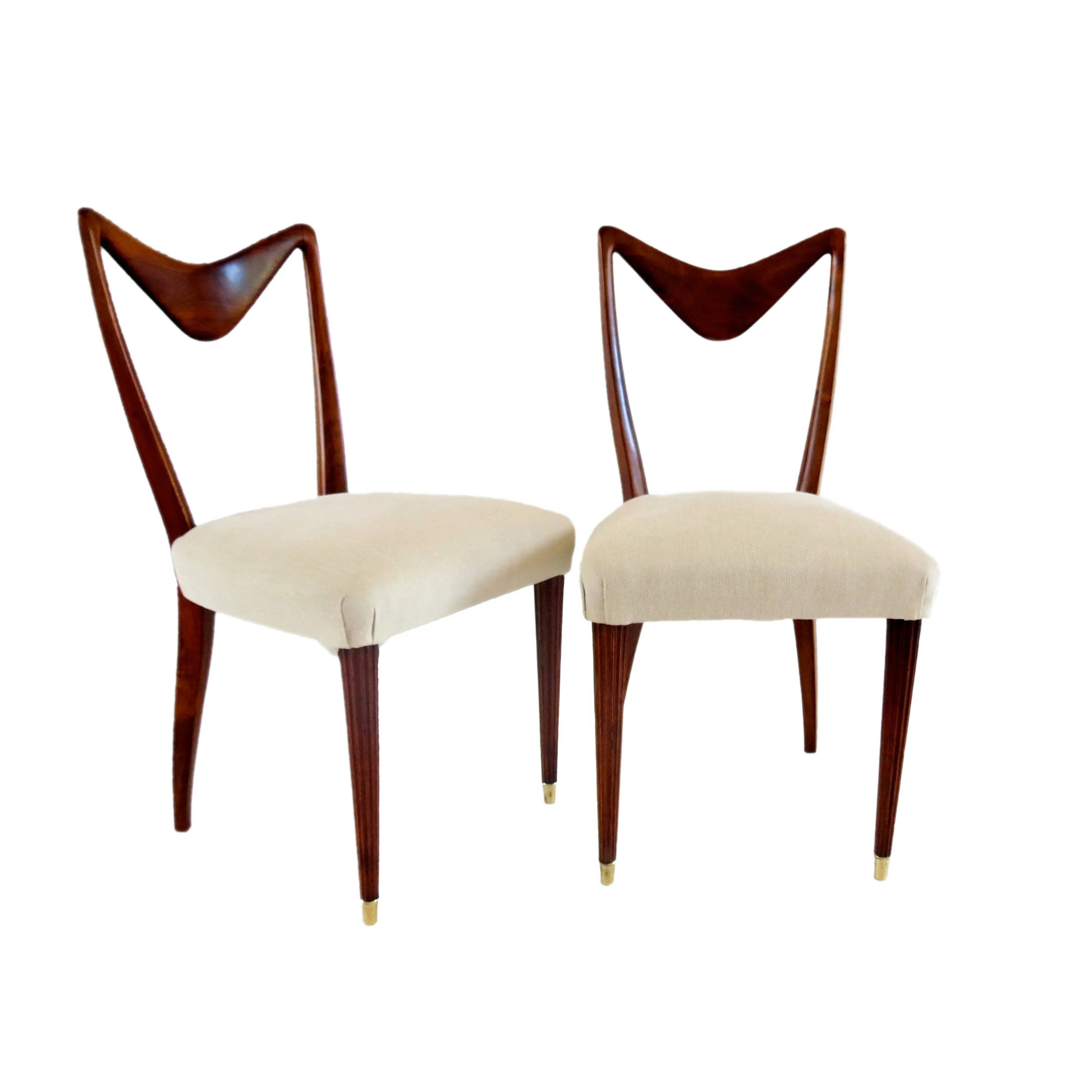 Set of Seven Walnut Dining Room Chairs by Arch, Carlo Enrico Rava, Milano, 1940 — photo 20