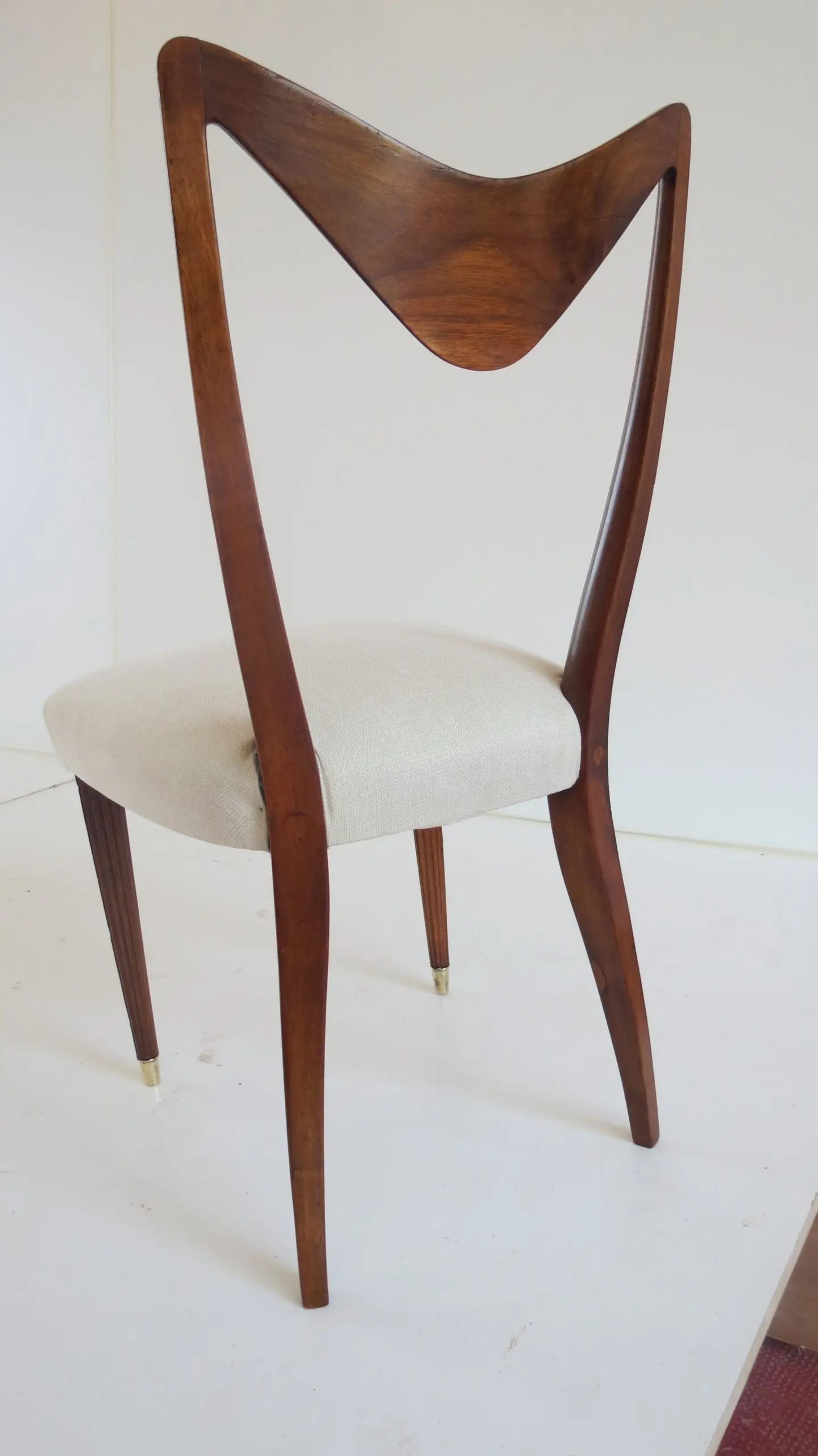 Set of Seven Walnut Dining Room Chairs by Arch, Carlo Enrico Rava, Milano, 1940 — photo 19