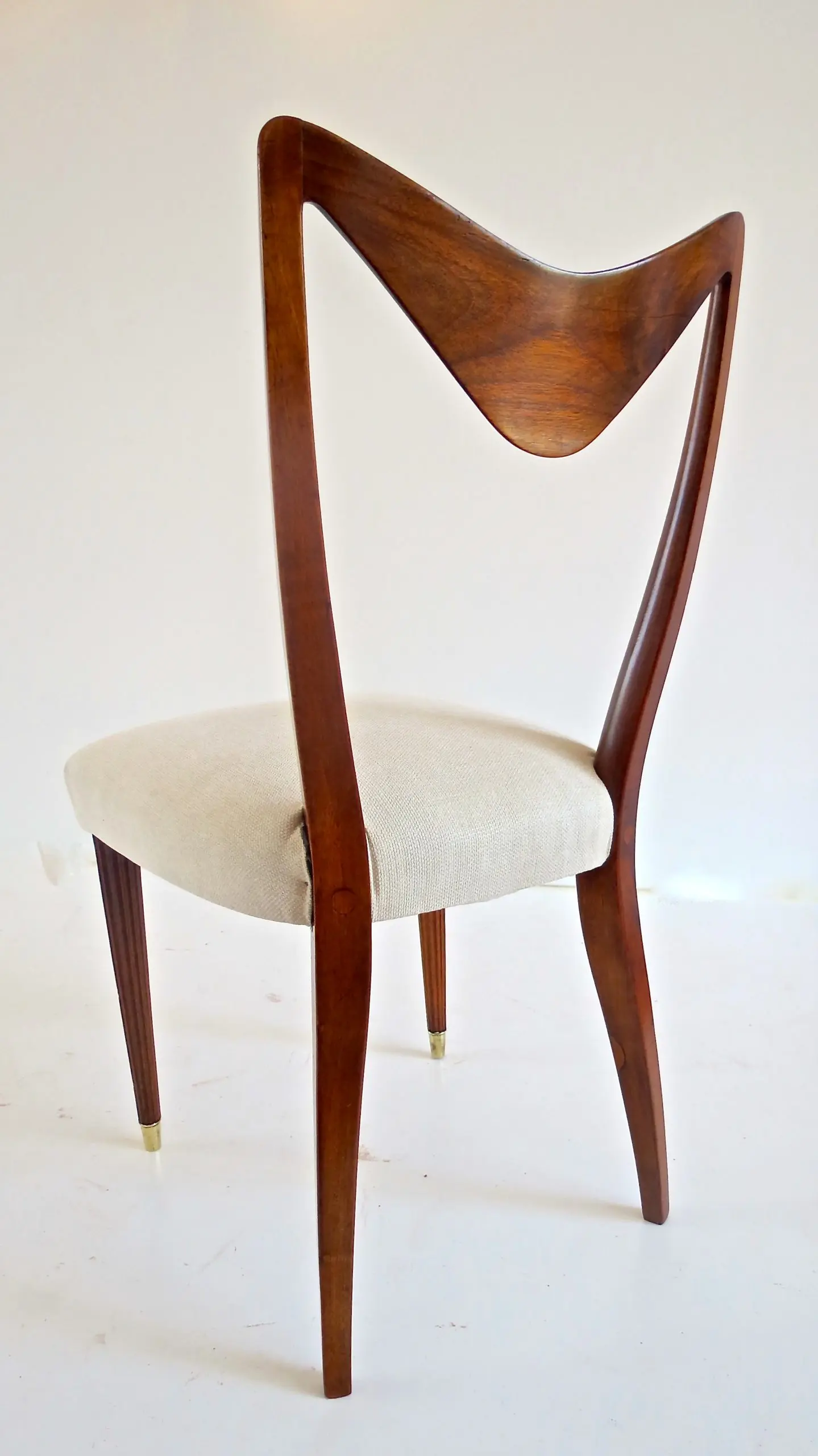 Set of Seven Walnut Dining Room Chairs by Arch, Carlo Enrico Rava, Milano, 1940 — photo 7