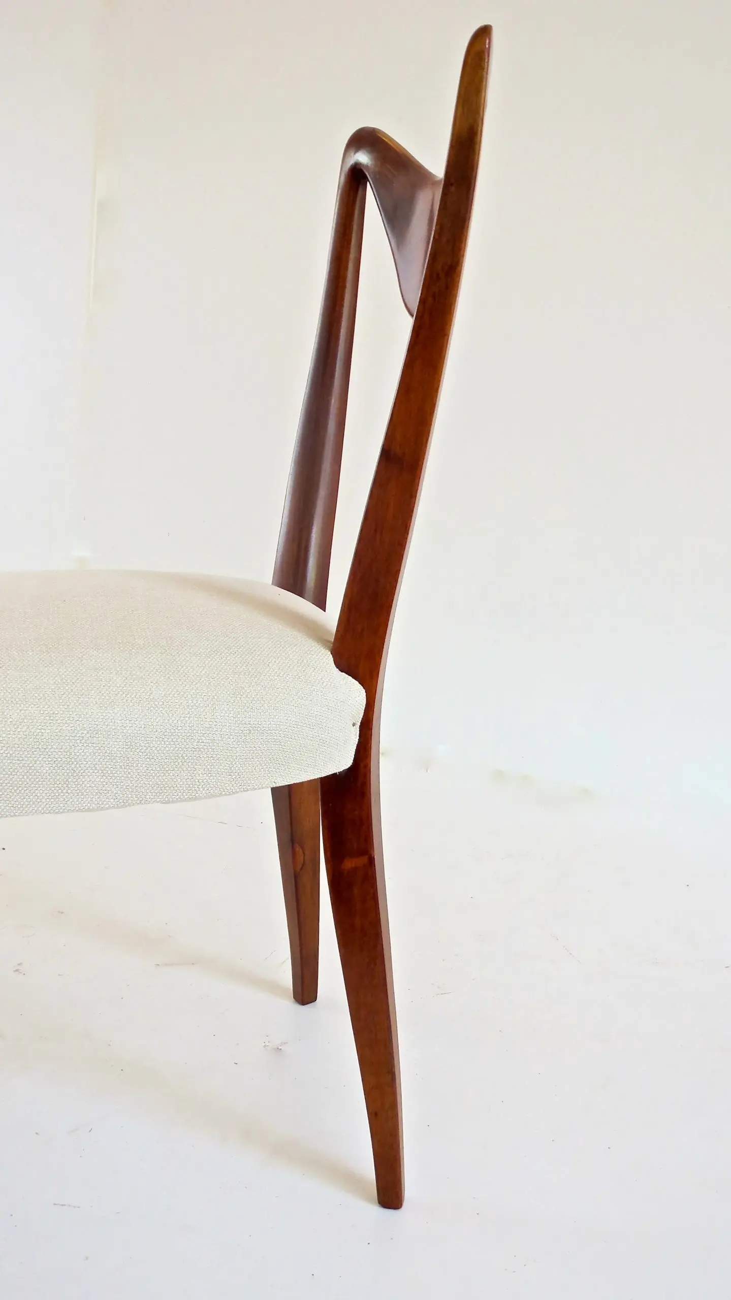 Set of Seven Walnut Dining Room Chairs by Arch, Carlo Enrico Rava, Milano, 1940 — photo 17