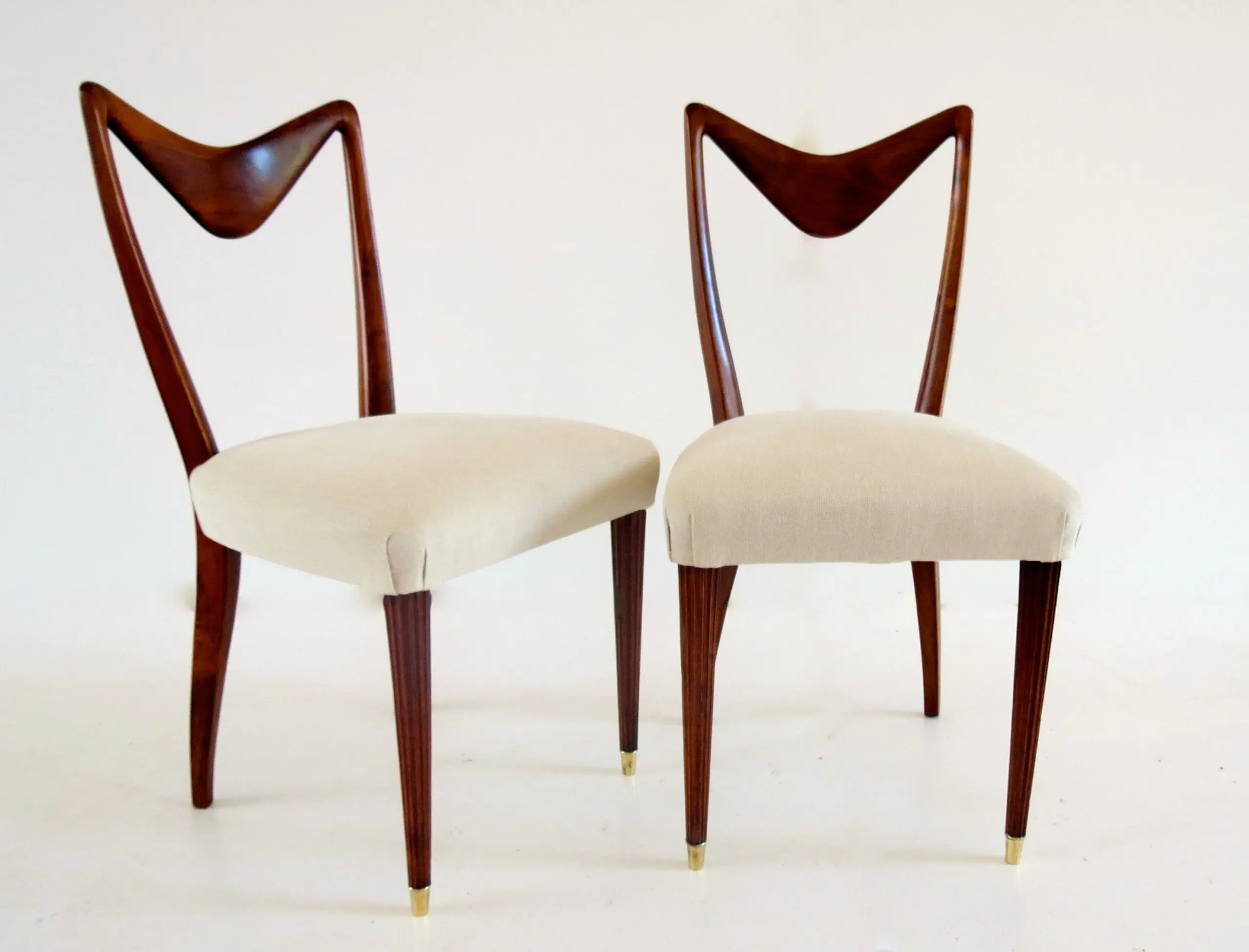 Set of Seven Walnut Dining Room Chairs by Arch, Carlo Enrico Rava, Milano, 1940 — photo 4