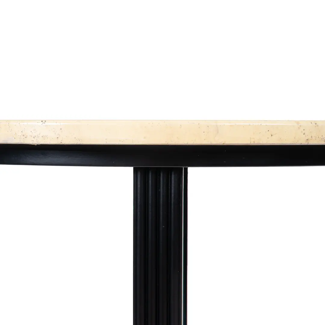 Round Deco Coffee Table Black Laquered from Excelsior Hotel Gallia, 1932 — image 2