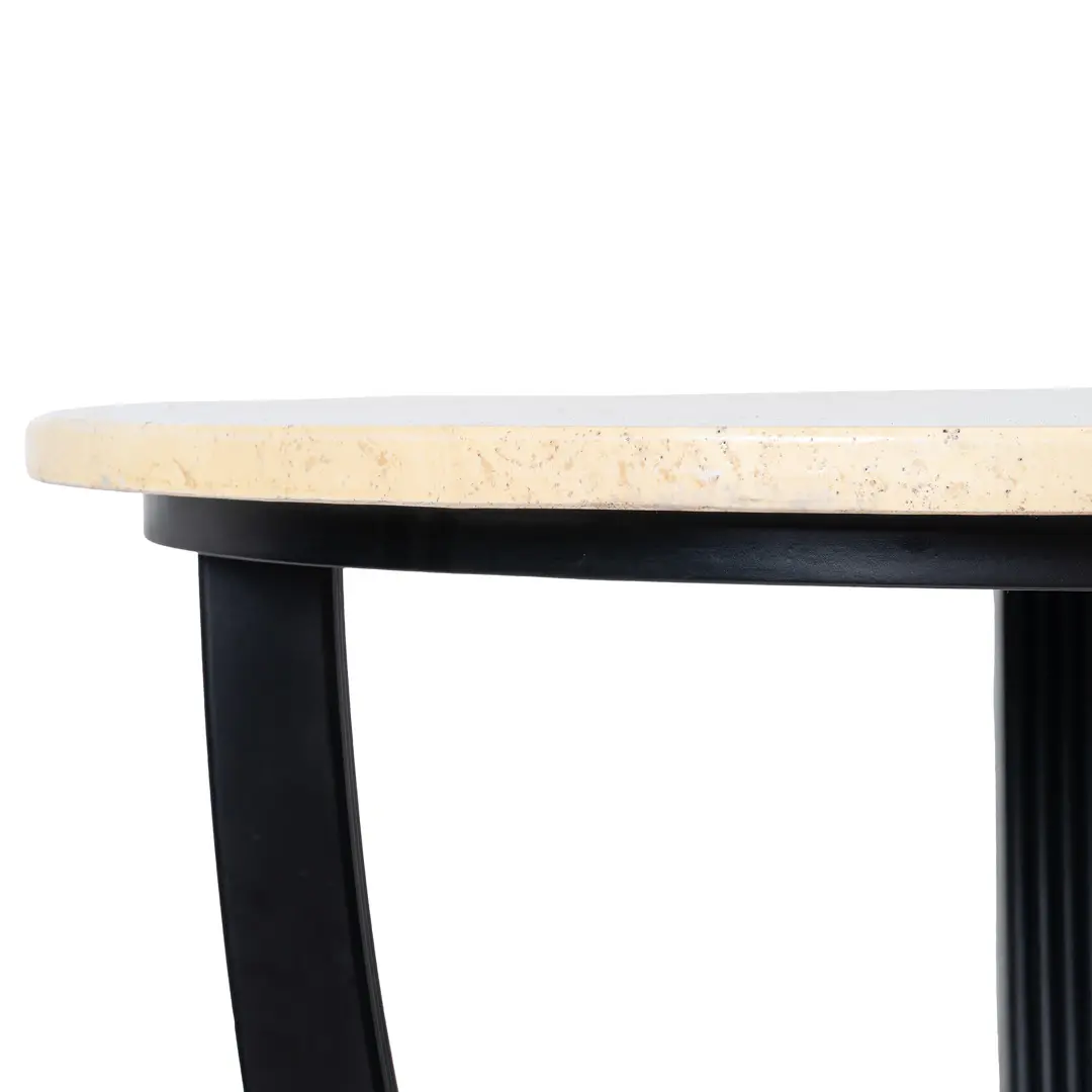 Round Deco Coffee Table Black Laquered from Excelsior Hotel Gallia, 1932 — photo 4