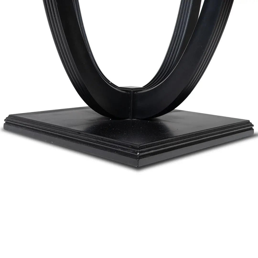 Round Deco Coffee Table Black Laquered from Excelsior Hotel Gallia, 1932 — photo 13