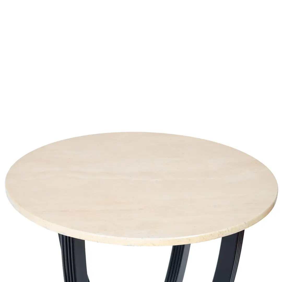 Round Deco Coffee Table Black Laquered from Excelsior Hotel Gallia, 1932 — photo 12