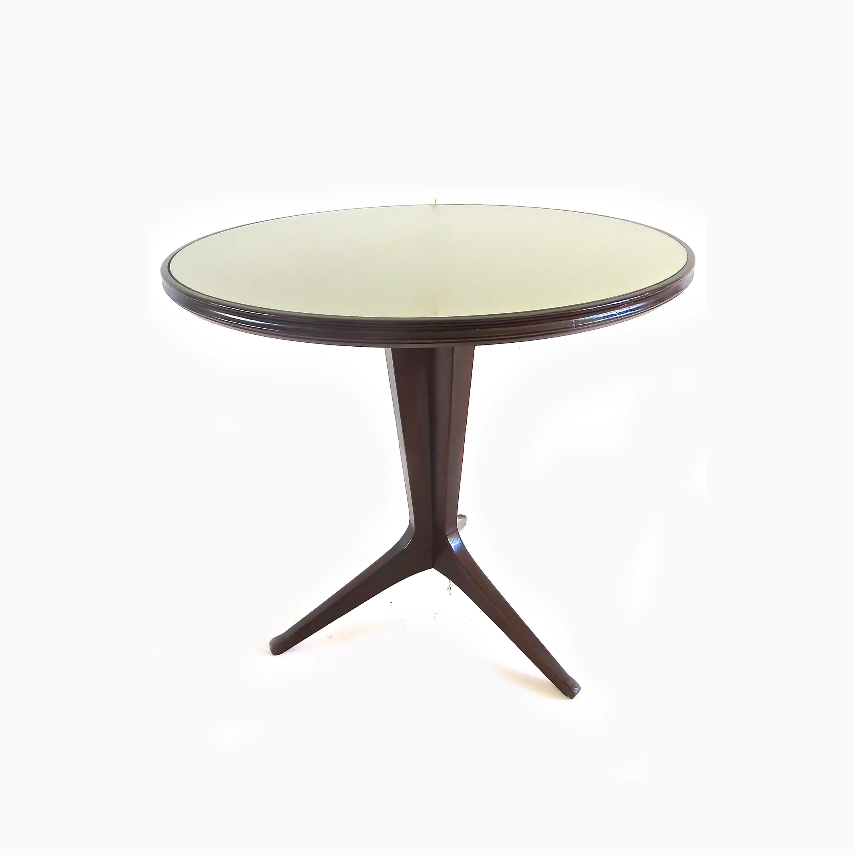 Round Walnut Center Table Attributed to Ico Parisi, 1950 — Ico Parisi
