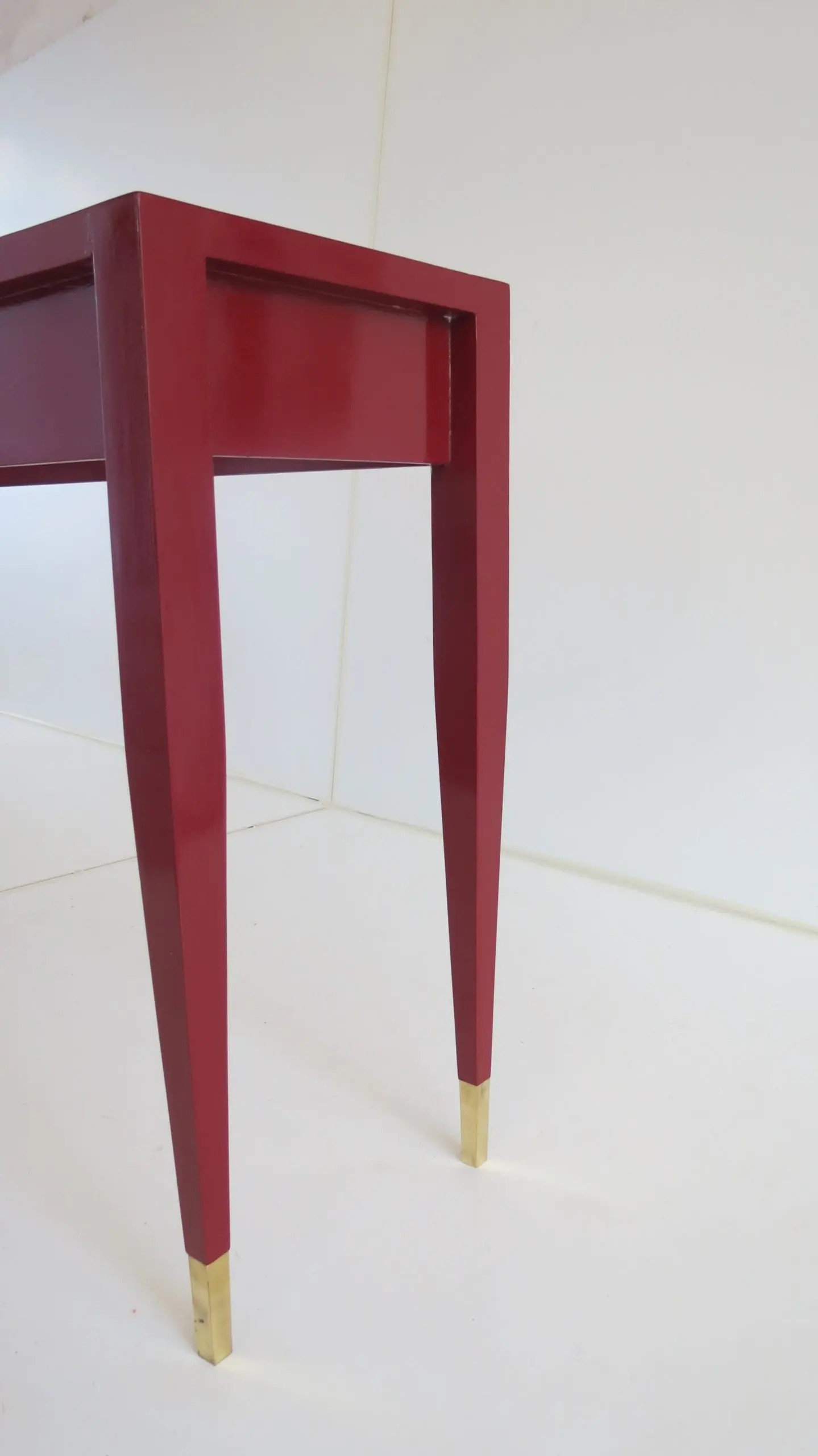 Gio Ponti Pair of Red Laquered Console from Hotel PdP, Roma, 1964 — photo 7