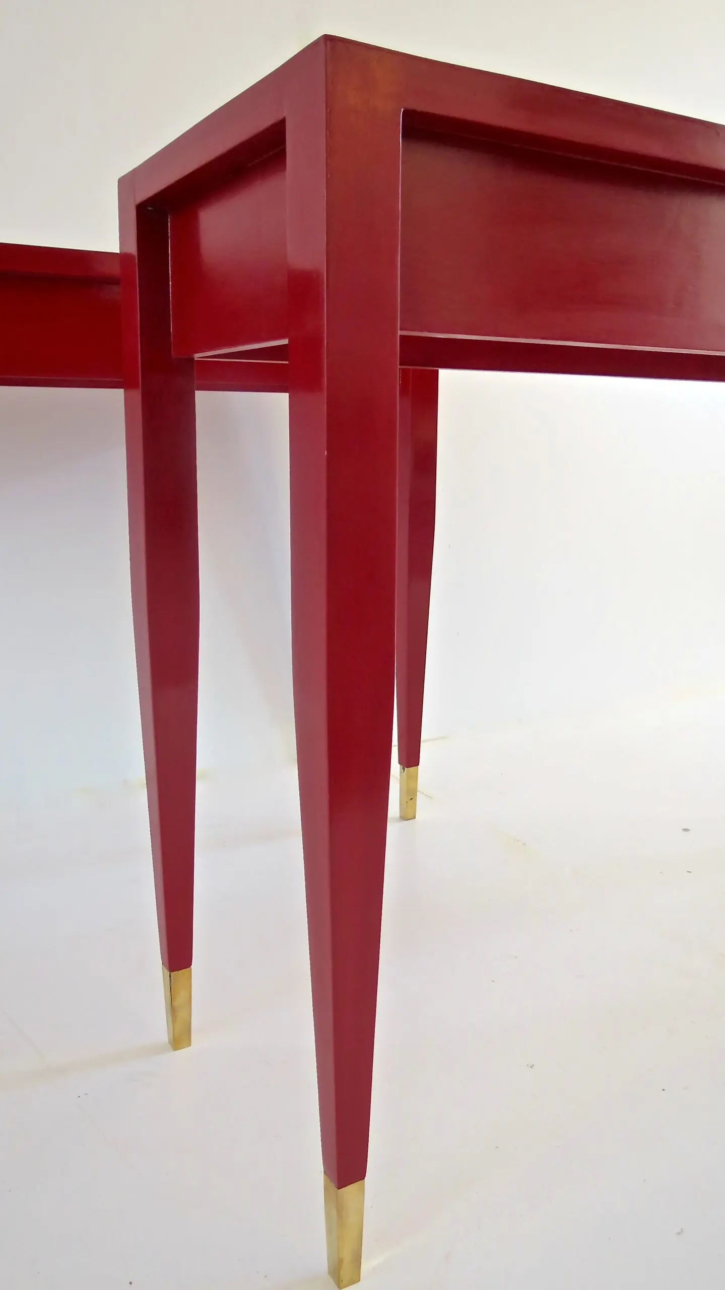 Gio Ponti Pair of Red Laquered Console from Hotel PdP, Roma, 1964 — photo 5