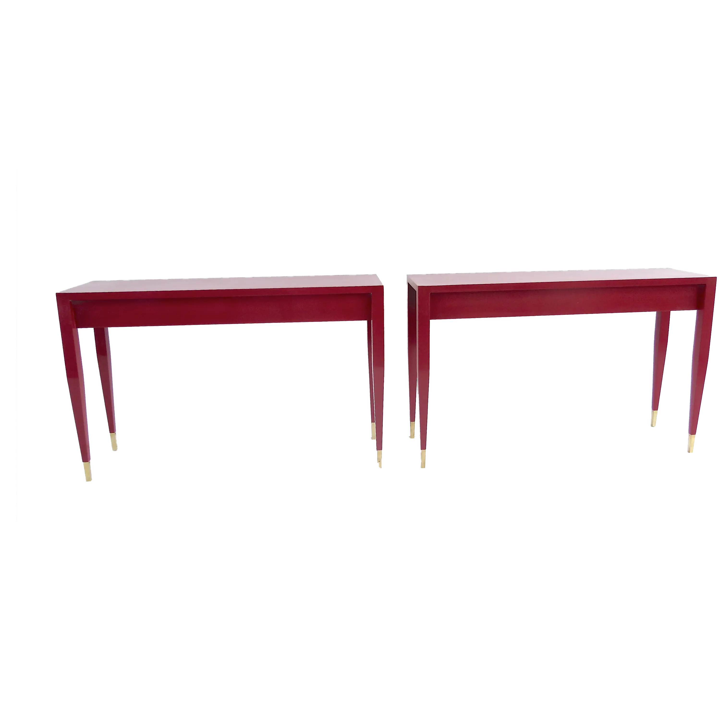 Gio Ponti Pair of Red Laquered Console from Hotel PdP, Roma, 1964 — photo 16