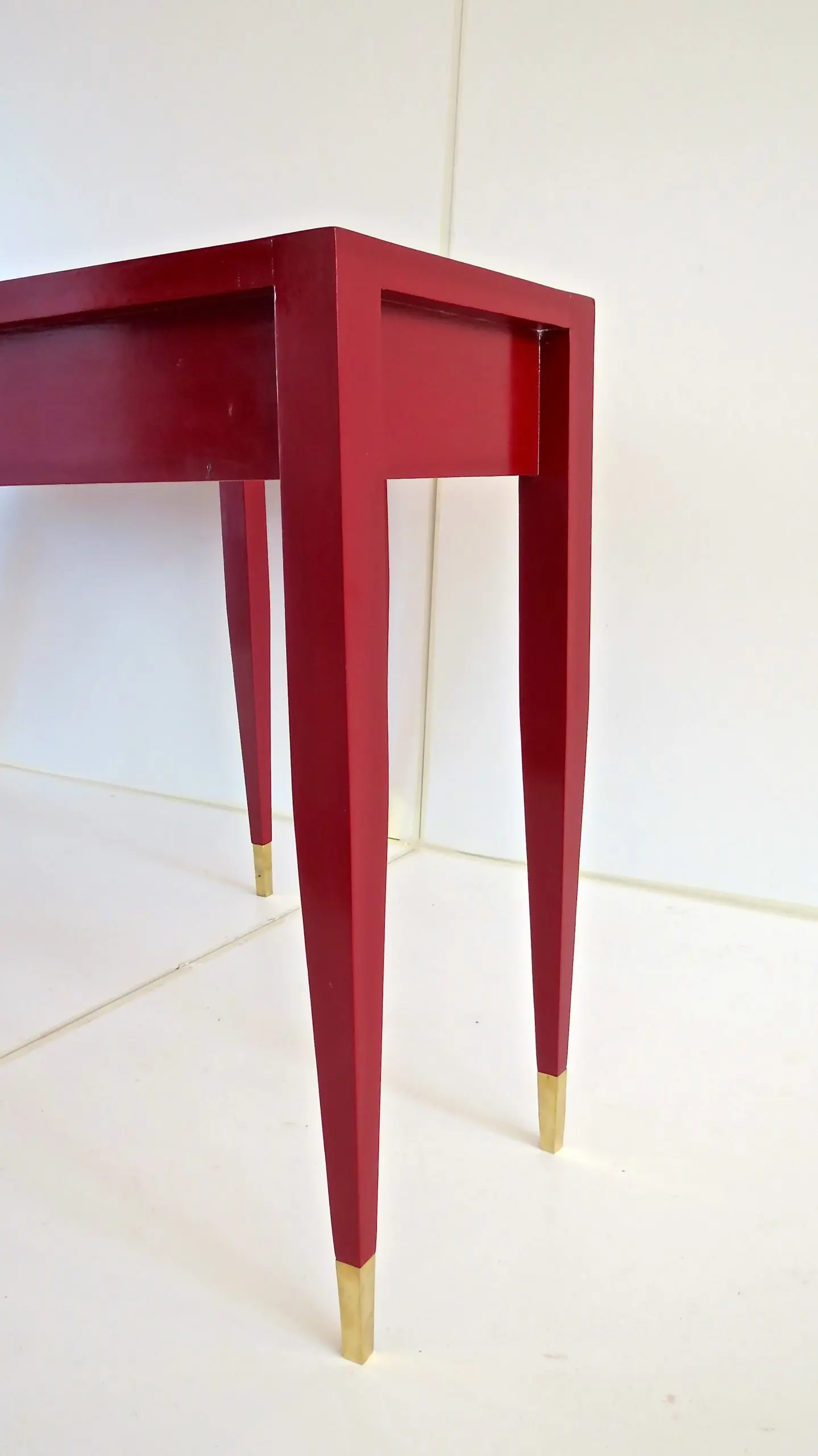Gio Ponti Pair of Red Laquered Console from Hotel PdP, Roma, 1964 — photo 6