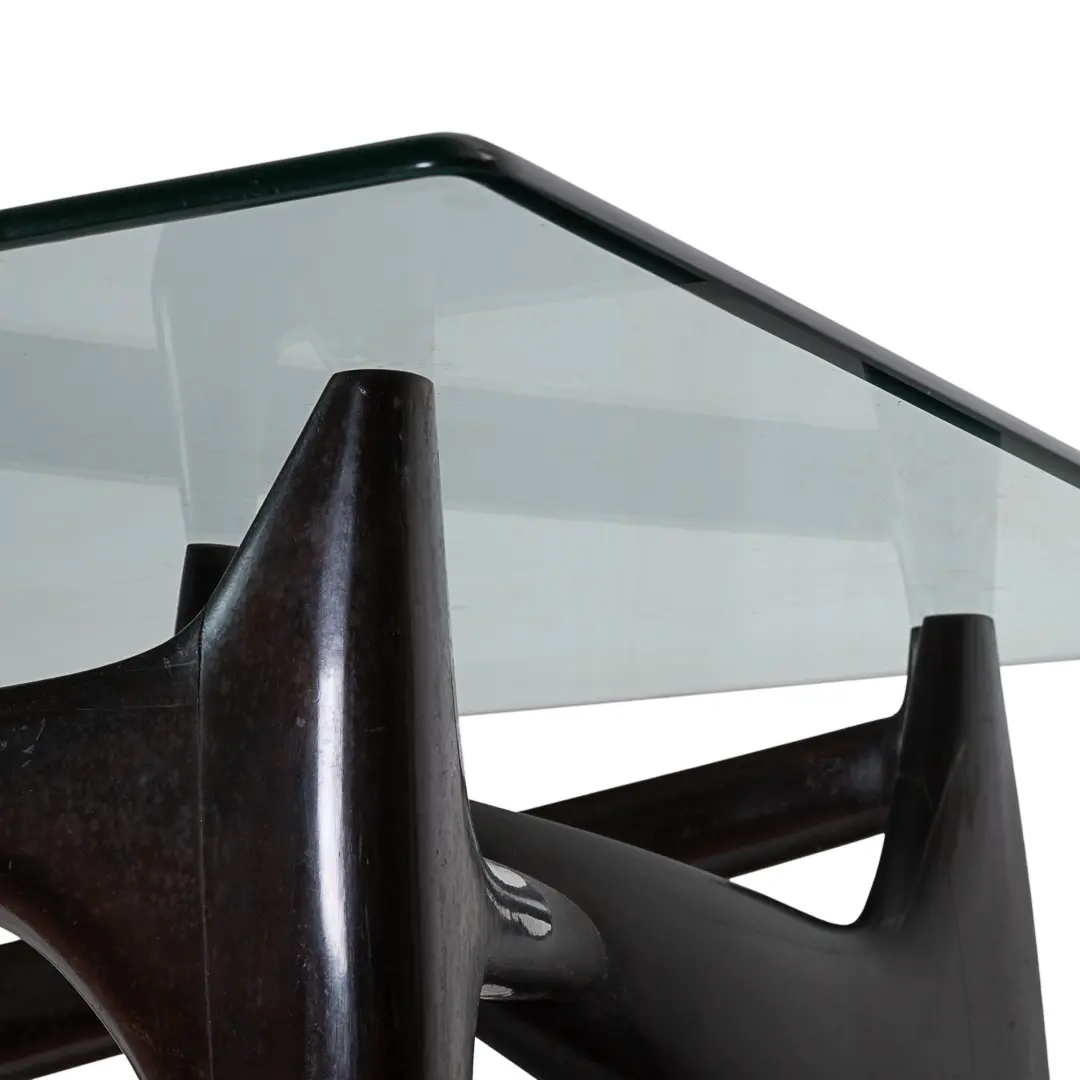 Important sculptural and unique FONTANA ARTE dining table, attr. Ico Parisi 1950 — photo 12