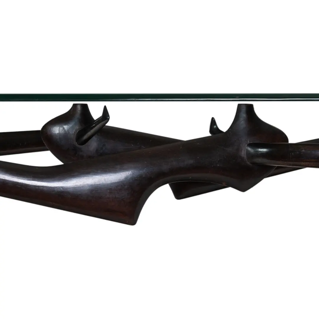 Important sculptural and unique FONTANA ARTE dining table, attr. Ico Parisi 1950 — photo 5