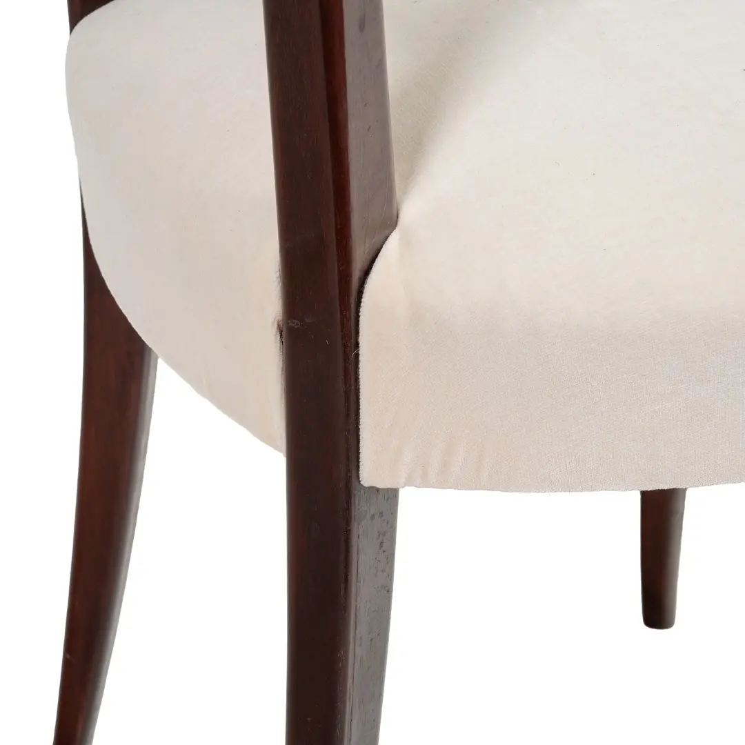 Set of 8 Ebonized Velvet High Back Chiavari Dining Chairs by Paolo Buffa, 1950 — photo 14