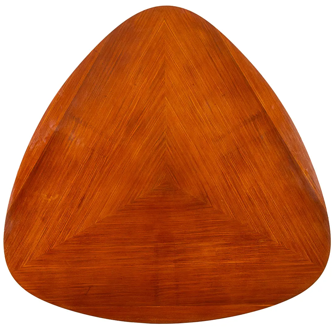 Fine Three Feet Silvio Cavatorta Large Teak Triangular Round Dining Table, 1950 — photo 10
