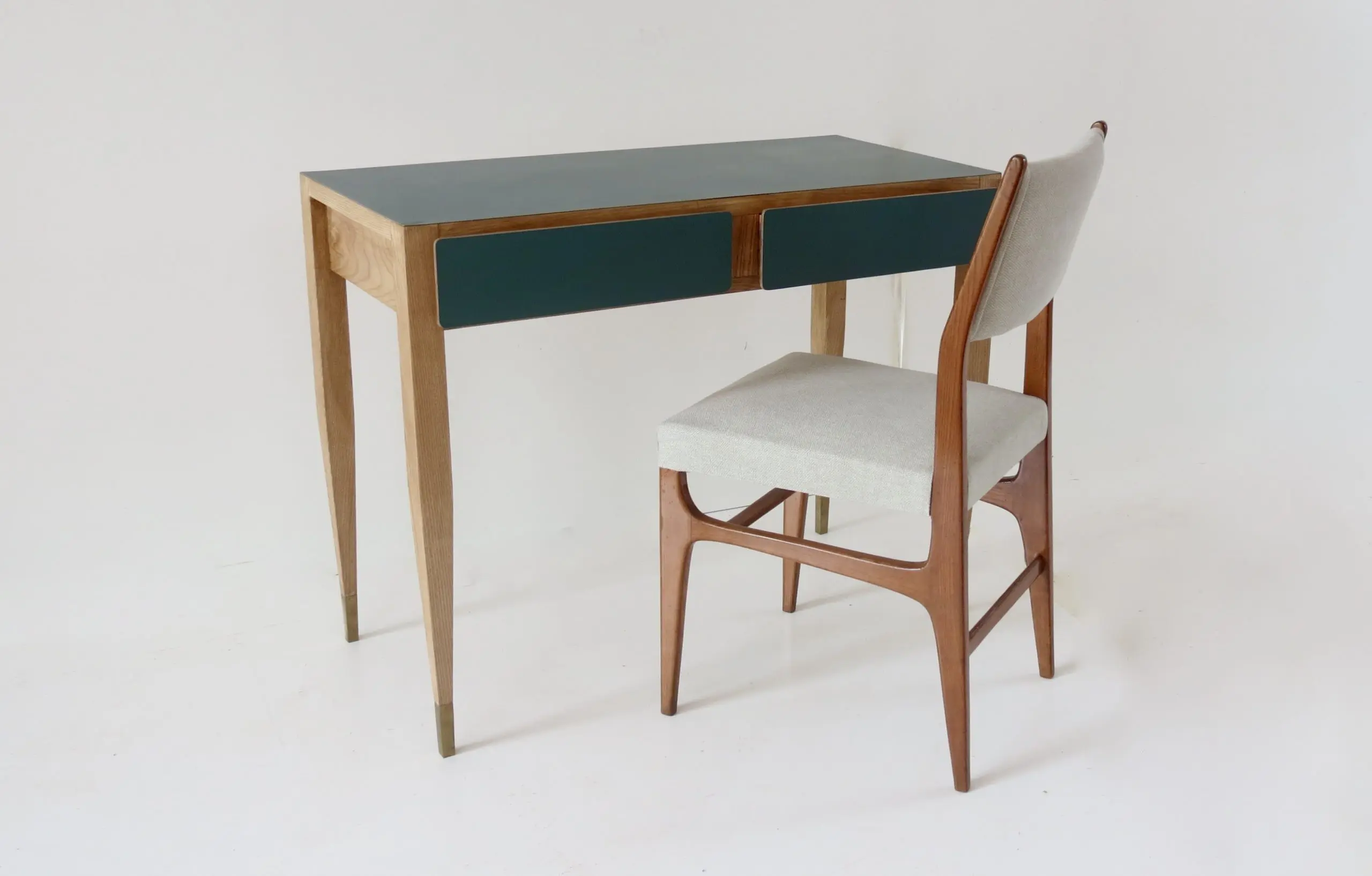Gio Ponti Vanity Console Desk Formica from Hotel PdP Roma, 1964 and "602" Chair — photo 20