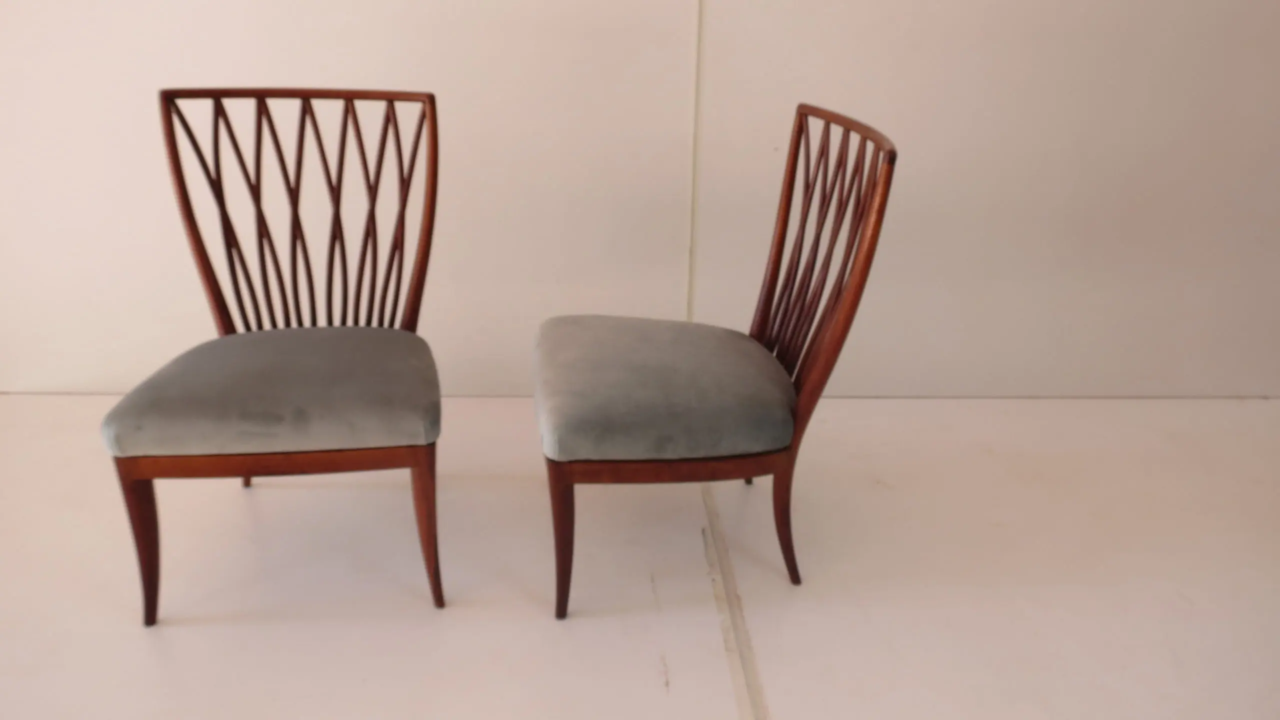 Pair of Andrea Busiri Vici Cherrywood Lounge Chairs, 1940 — photo 6