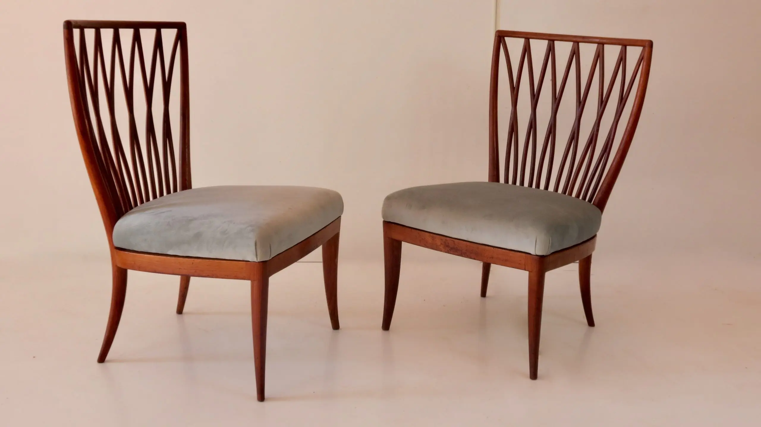 Pair of Andrea Busiri Vici Cherrywood Lounge Chairs, 1940 — photo 4