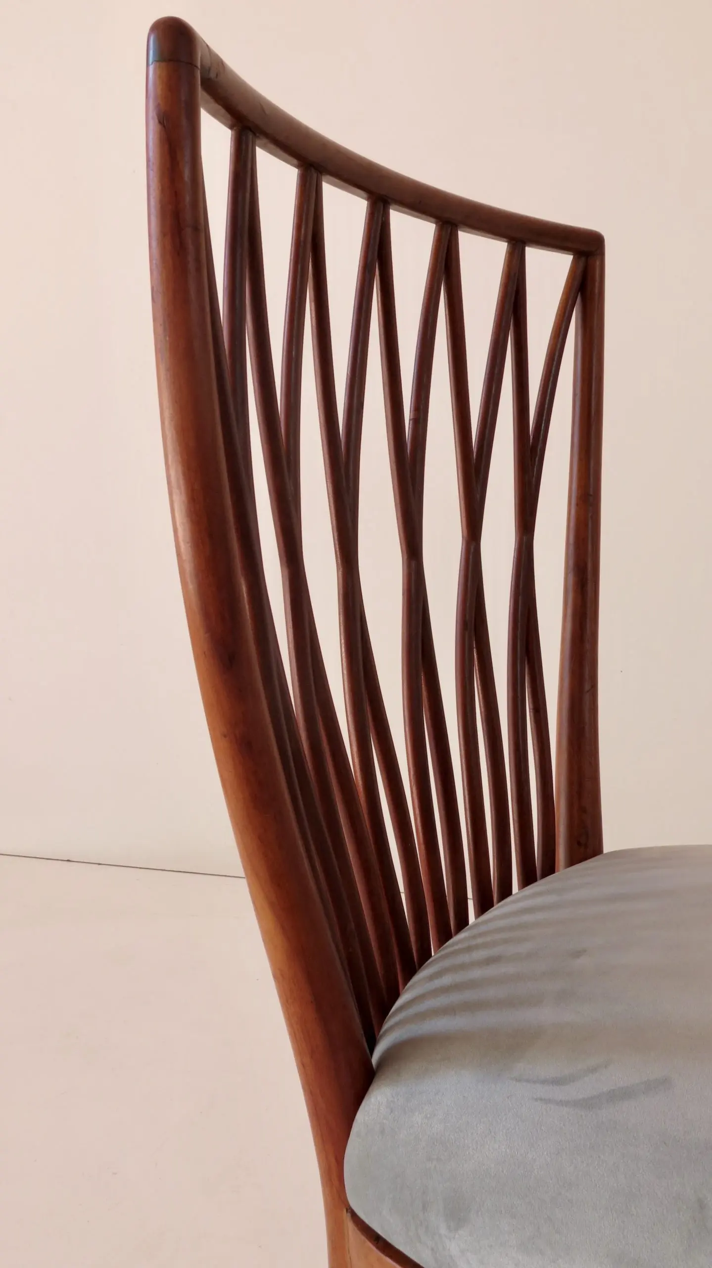 Pair of Andrea Busiri Vici Cherrywood Lounge Chairs, 1940 — photo 8