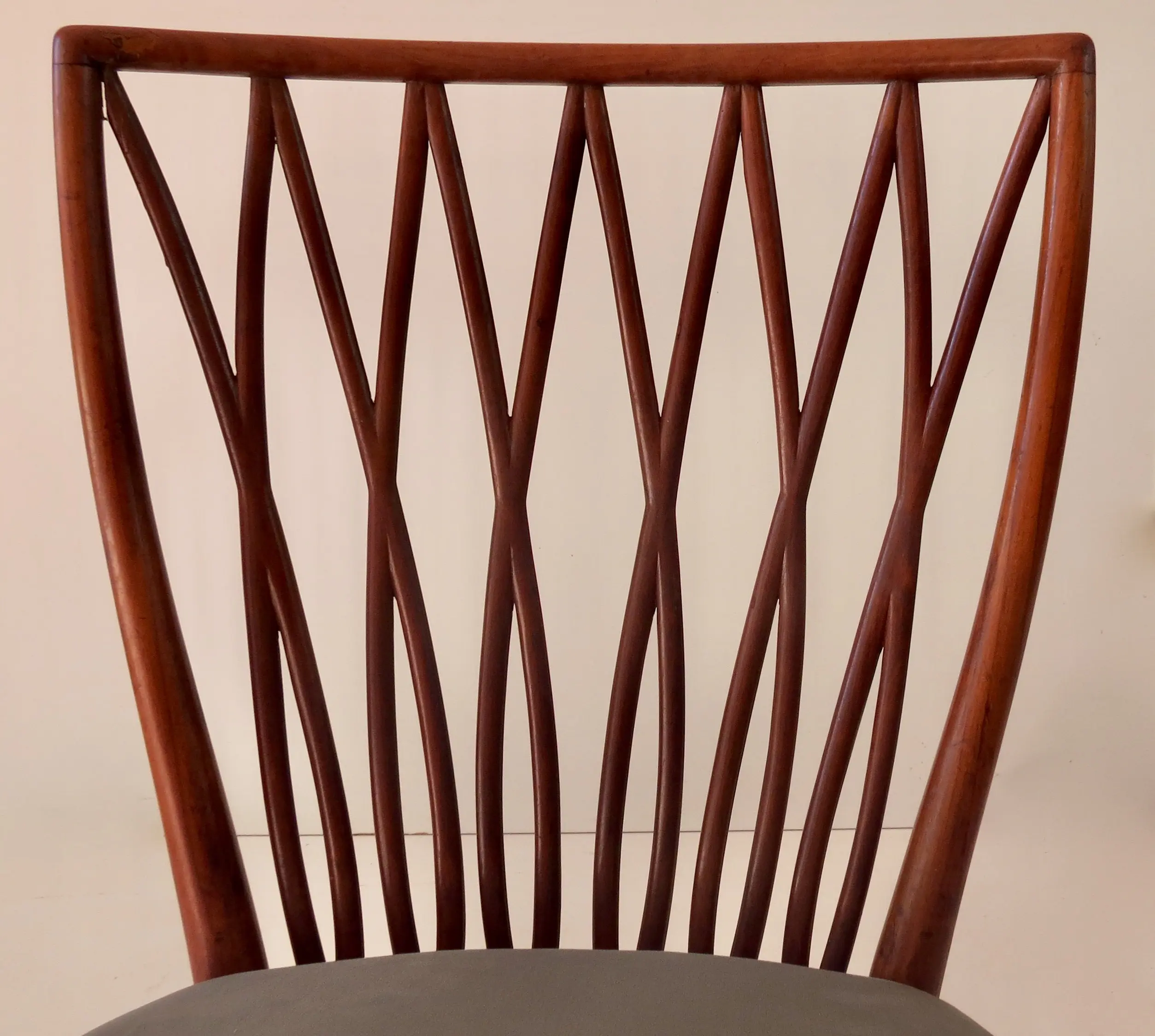 Pair of Andrea Busiri Vici Cherrywood Lounge Chairs, 1940 — image 3