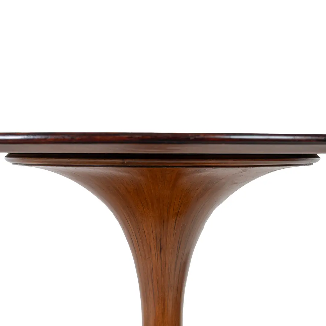 Elegant Walnut Round Center Dining Table "Clessidra" by Luigi Massoni, 1959 — photo 6