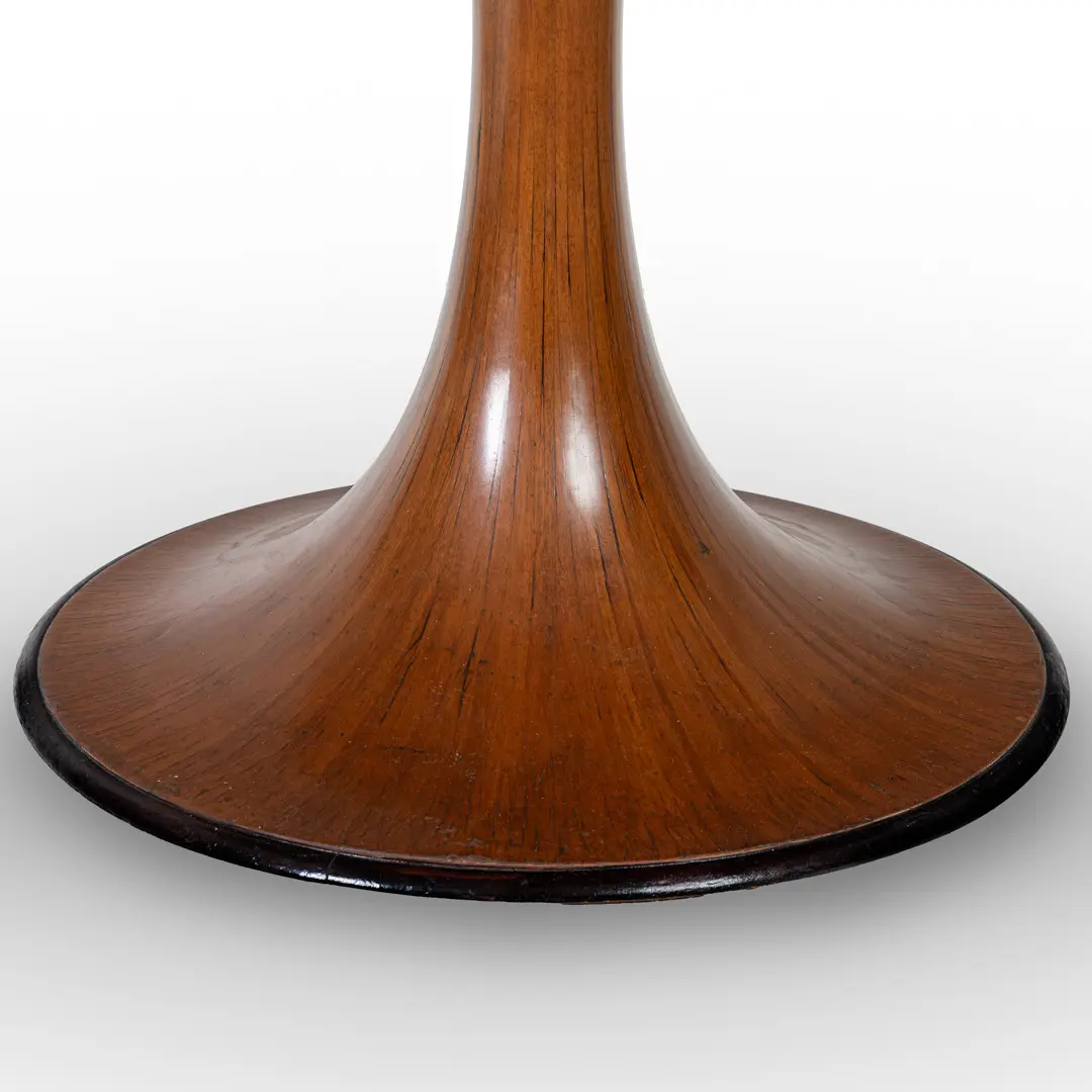 Elegant Walnut Round Center Dining Table "Clessidra" by Luigi Massoni, 1959 — photo 5