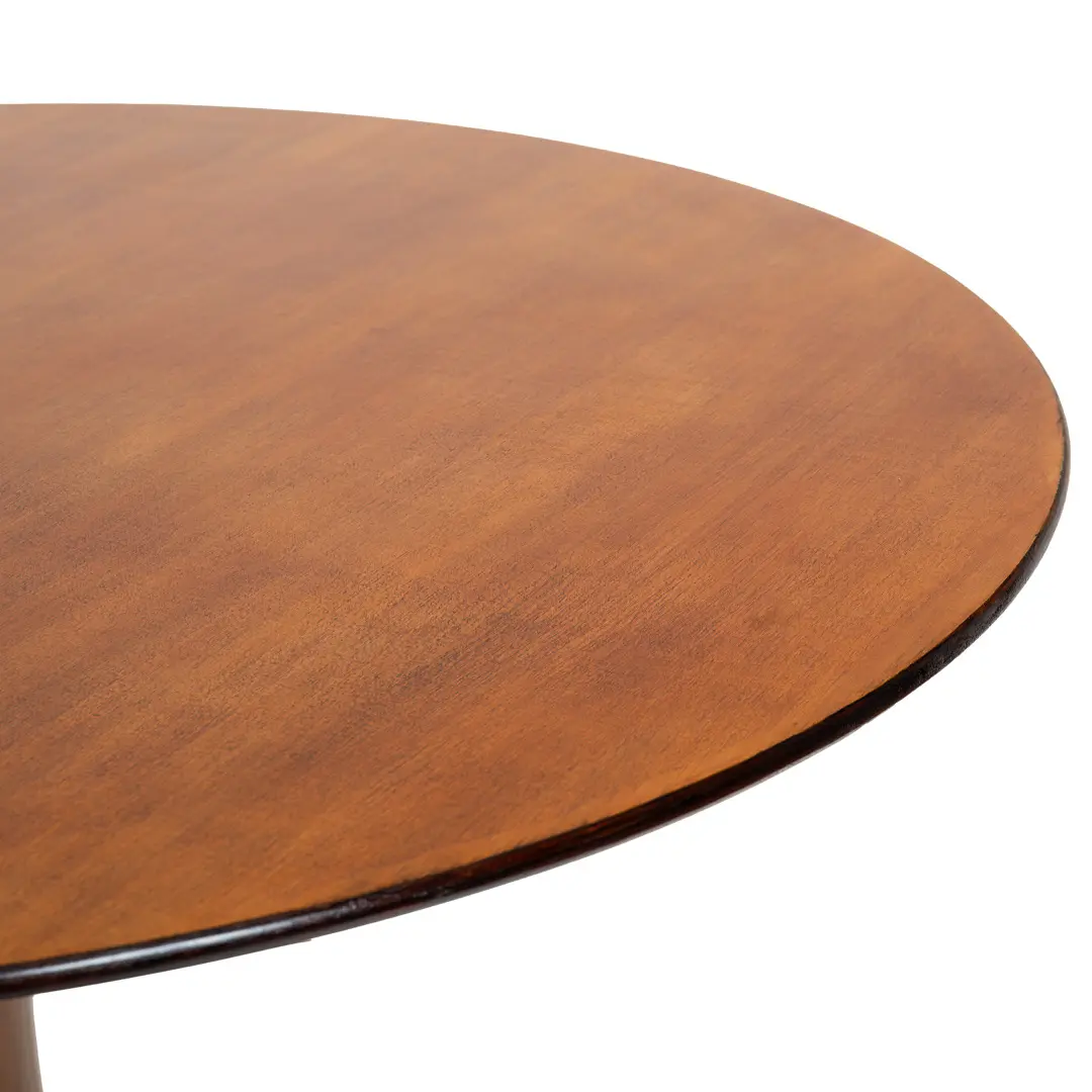 Elegant Walnut Round Center Dining Table "Clessidra" by Luigi Massoni, 1959 — image 3