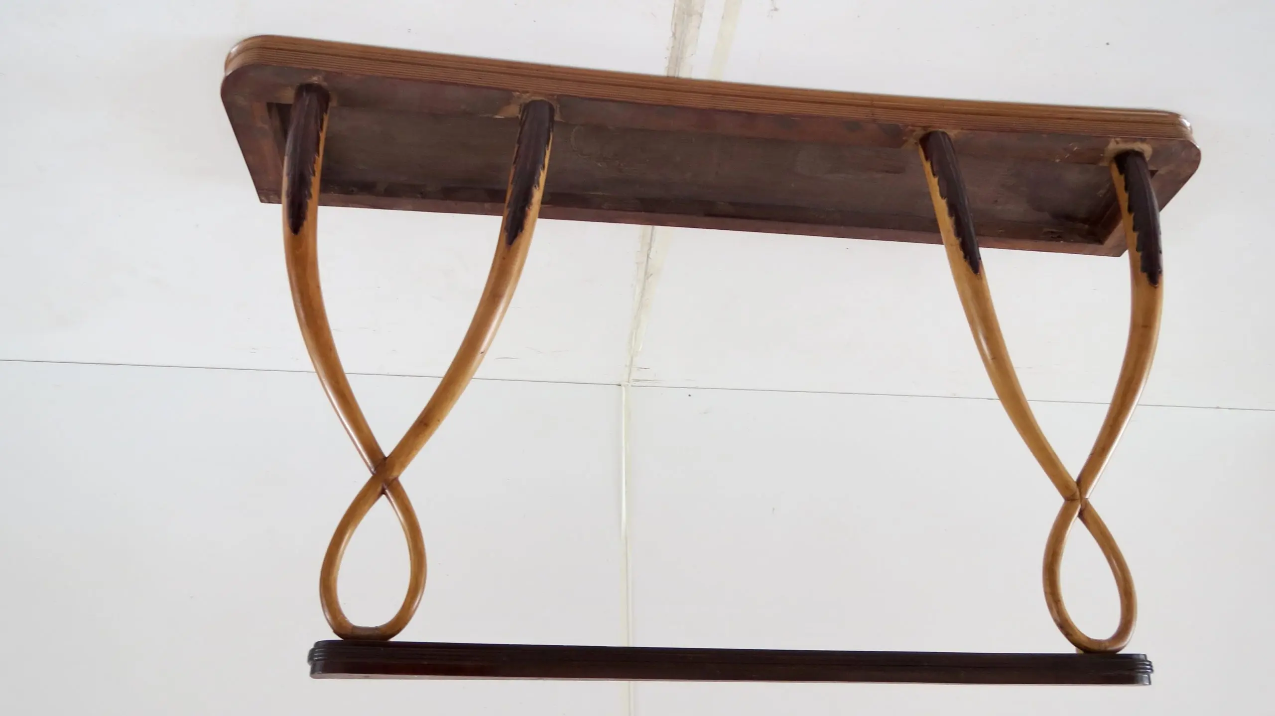 Large Important Inlaid Cherrywood Wall Console Tomaso Buzzi Attributed, c. 1940 — photo 10