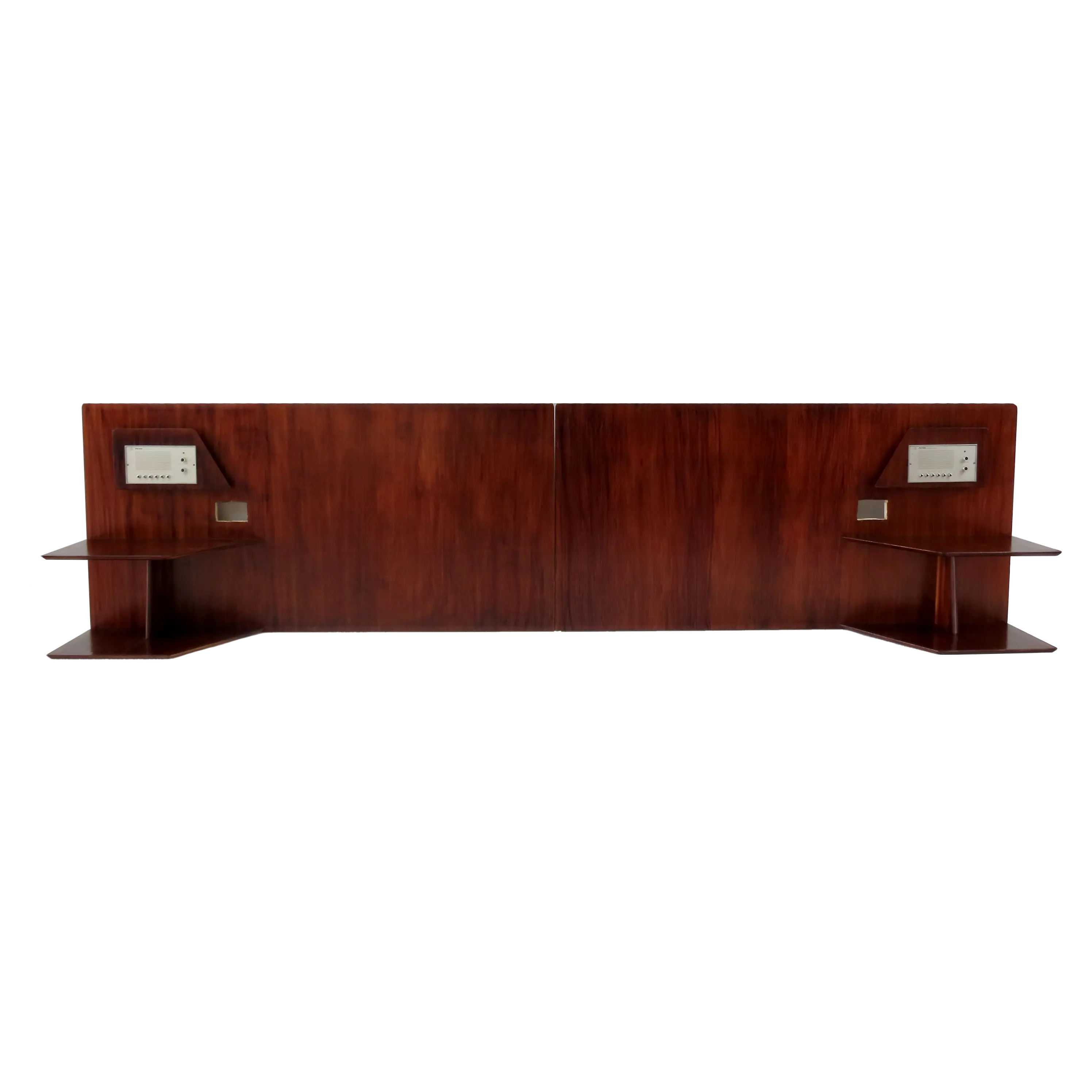 Gio Ponti, Pair of Fine Mahogany Headboards from Hotel Royal Naples, 1955 — Gio Ponti