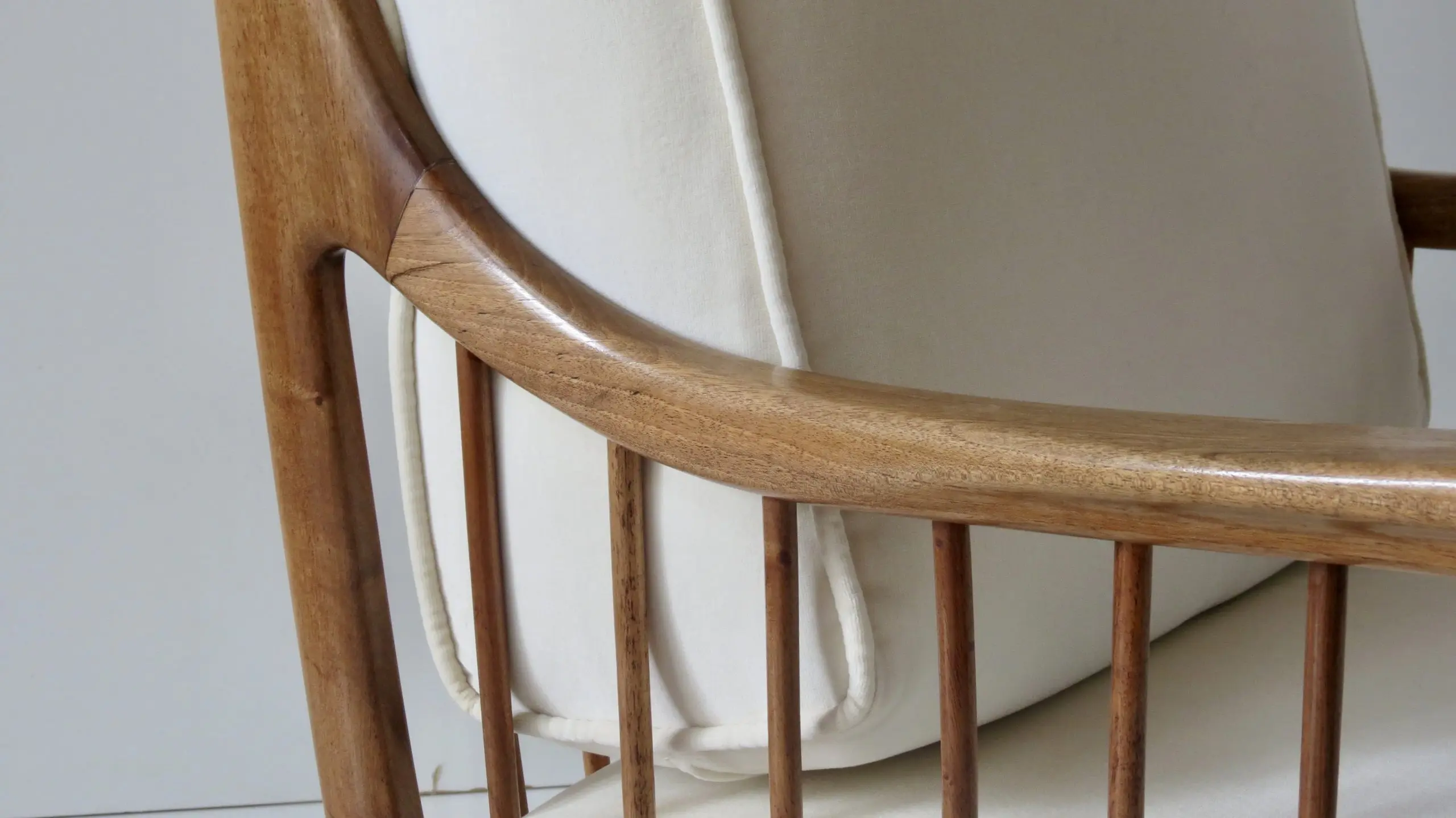Rare Paolo Buffa White Cherrywood Armchair 118/F, 1950 — photo 24