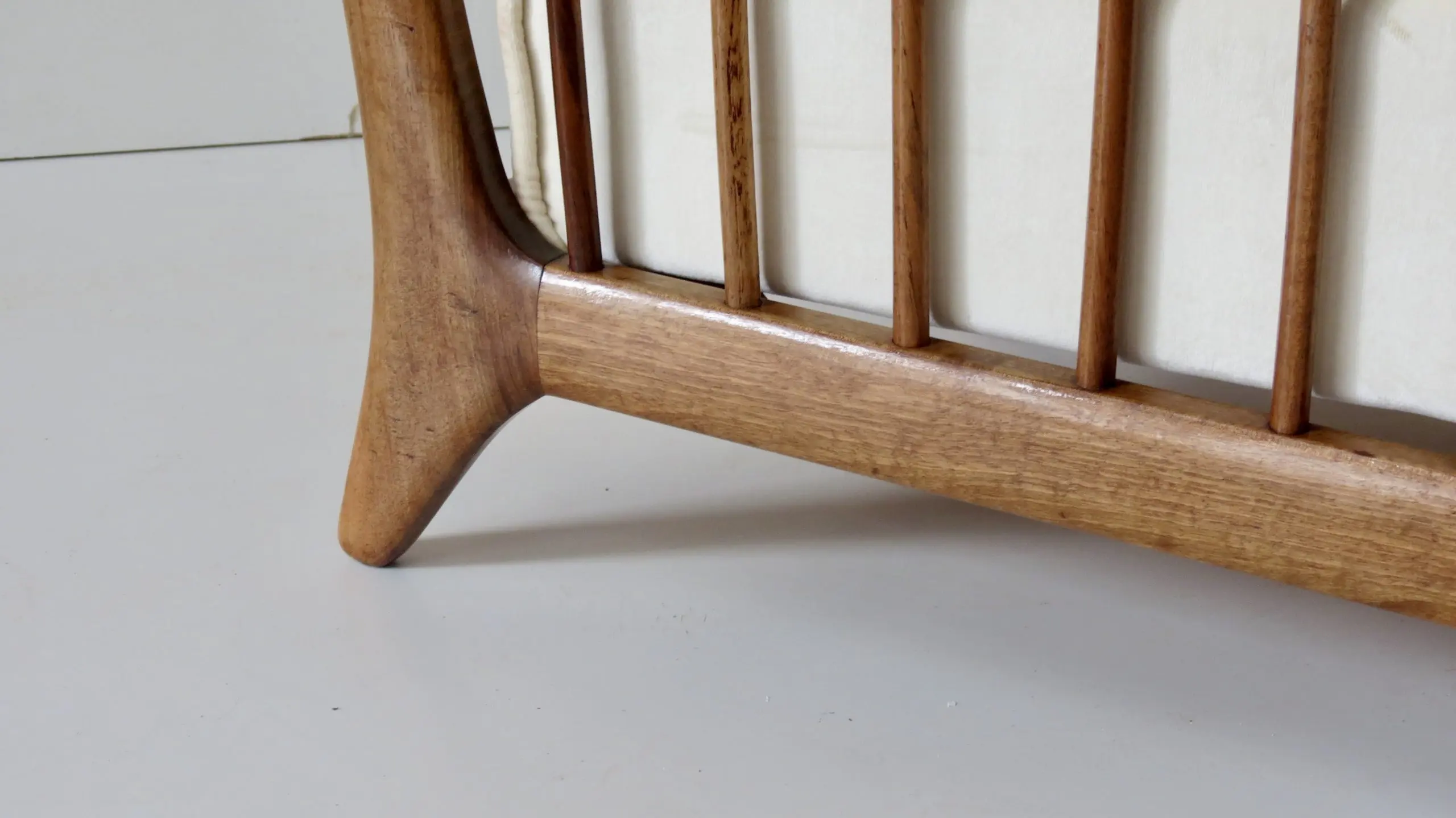 Rare Paolo Buffa White Cherrywood Armchair 118/F, 1950 — photo 7