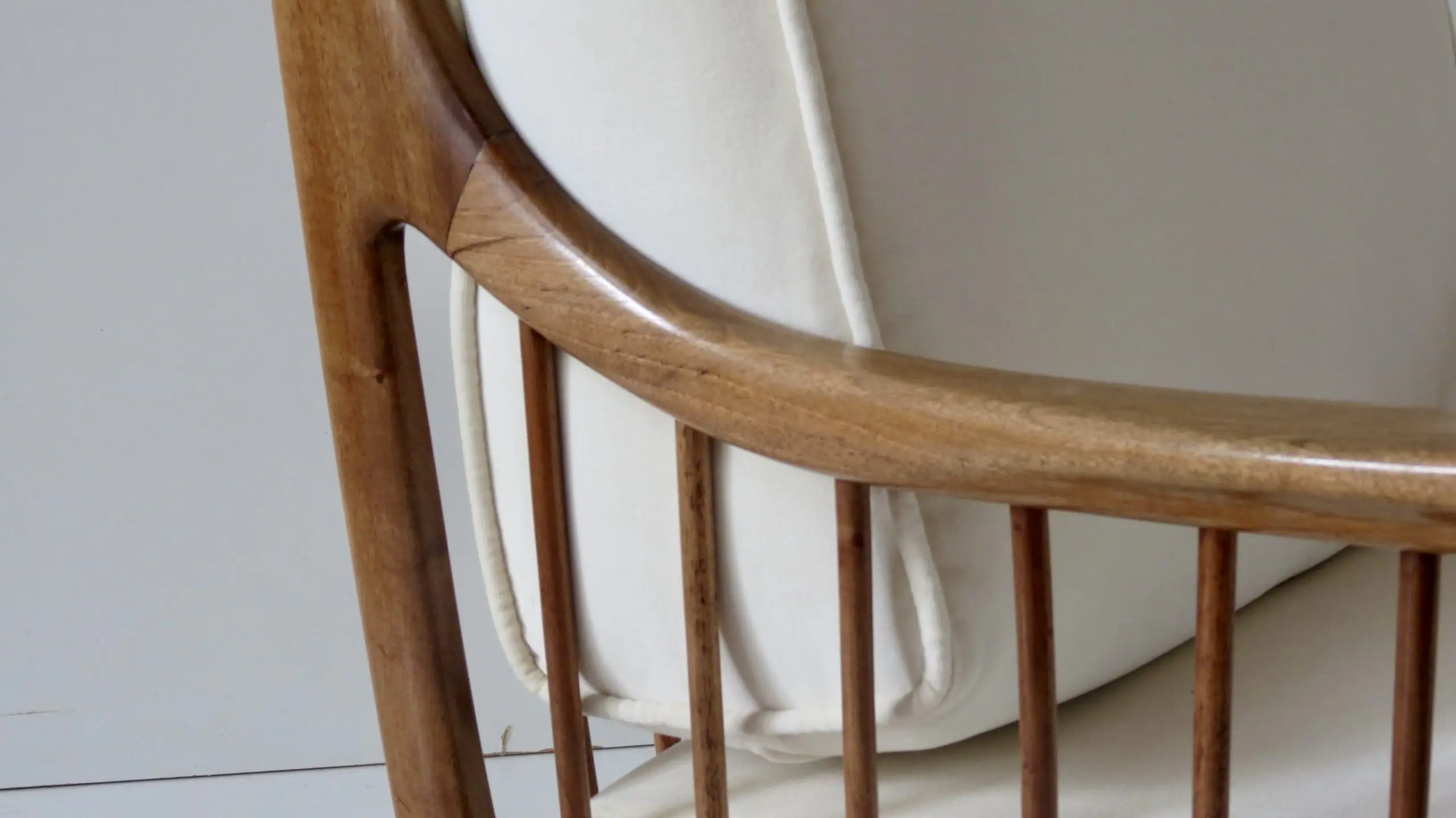Rare Paolo Buffa White Cherrywood Armchair 118/F, 1950 — photo 5