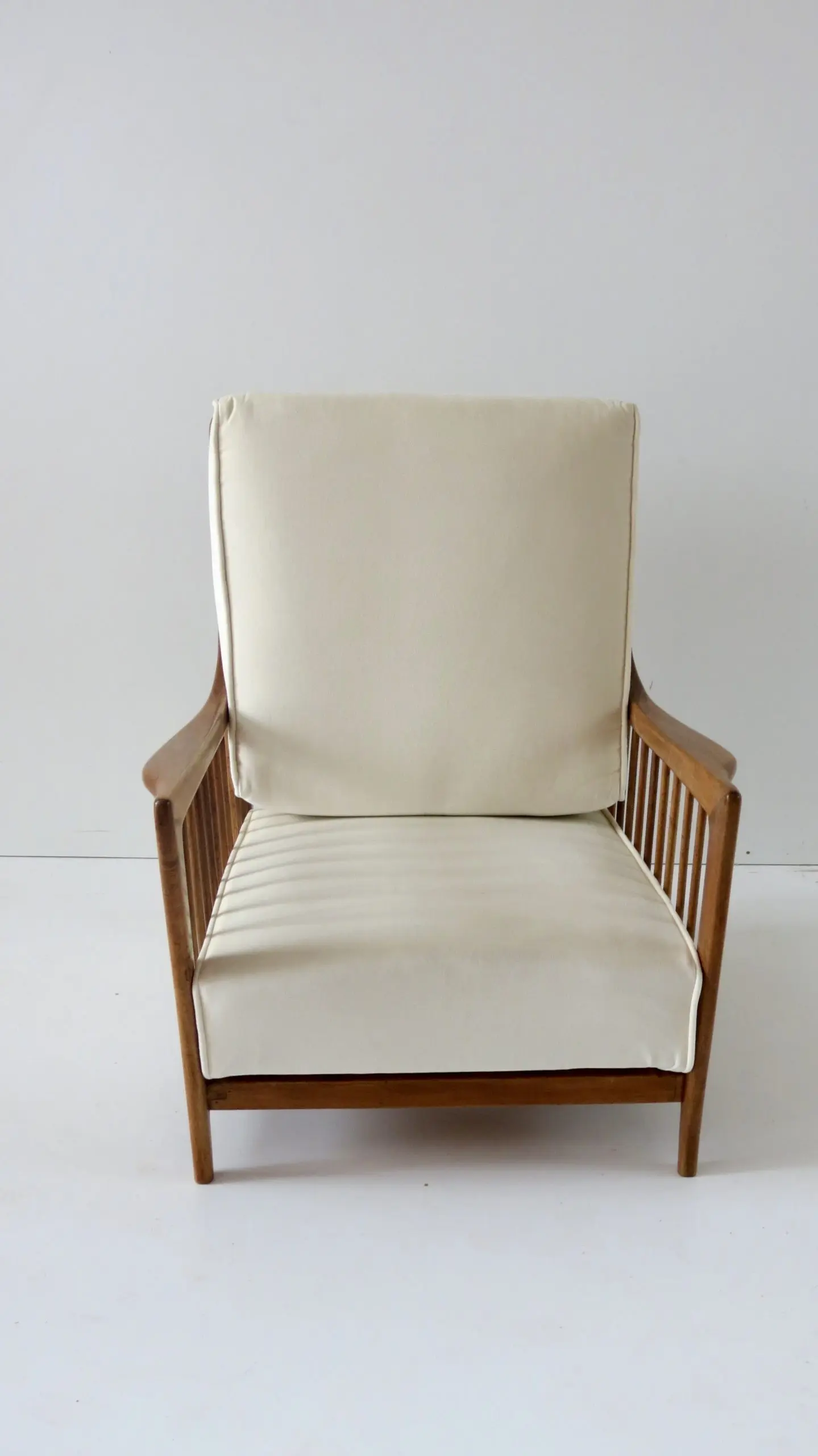 Rare Paolo Buffa White Cherrywood Armchair 118/F, 1950 — photo 20